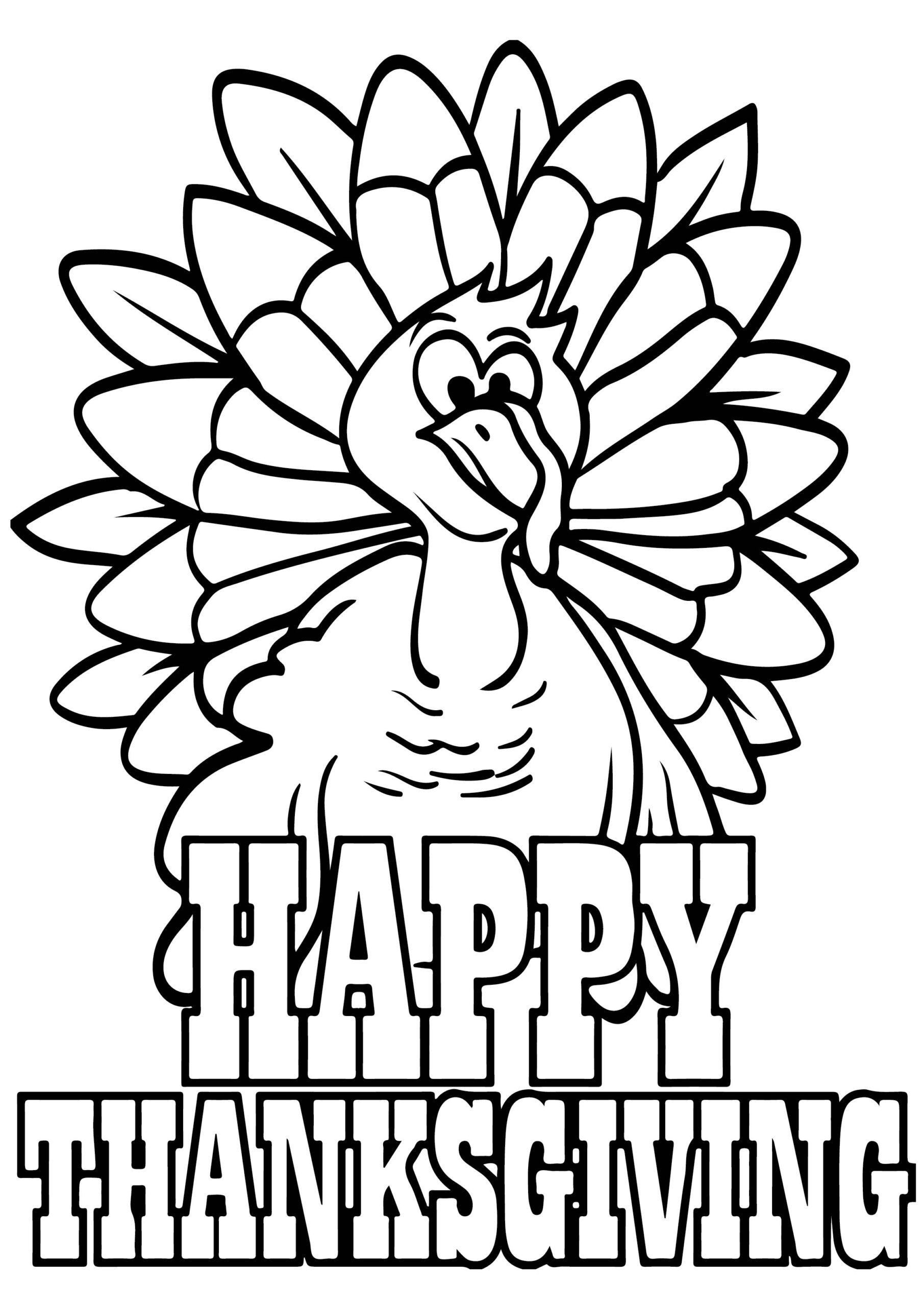 Cute Printable Turkey Coloring Pages