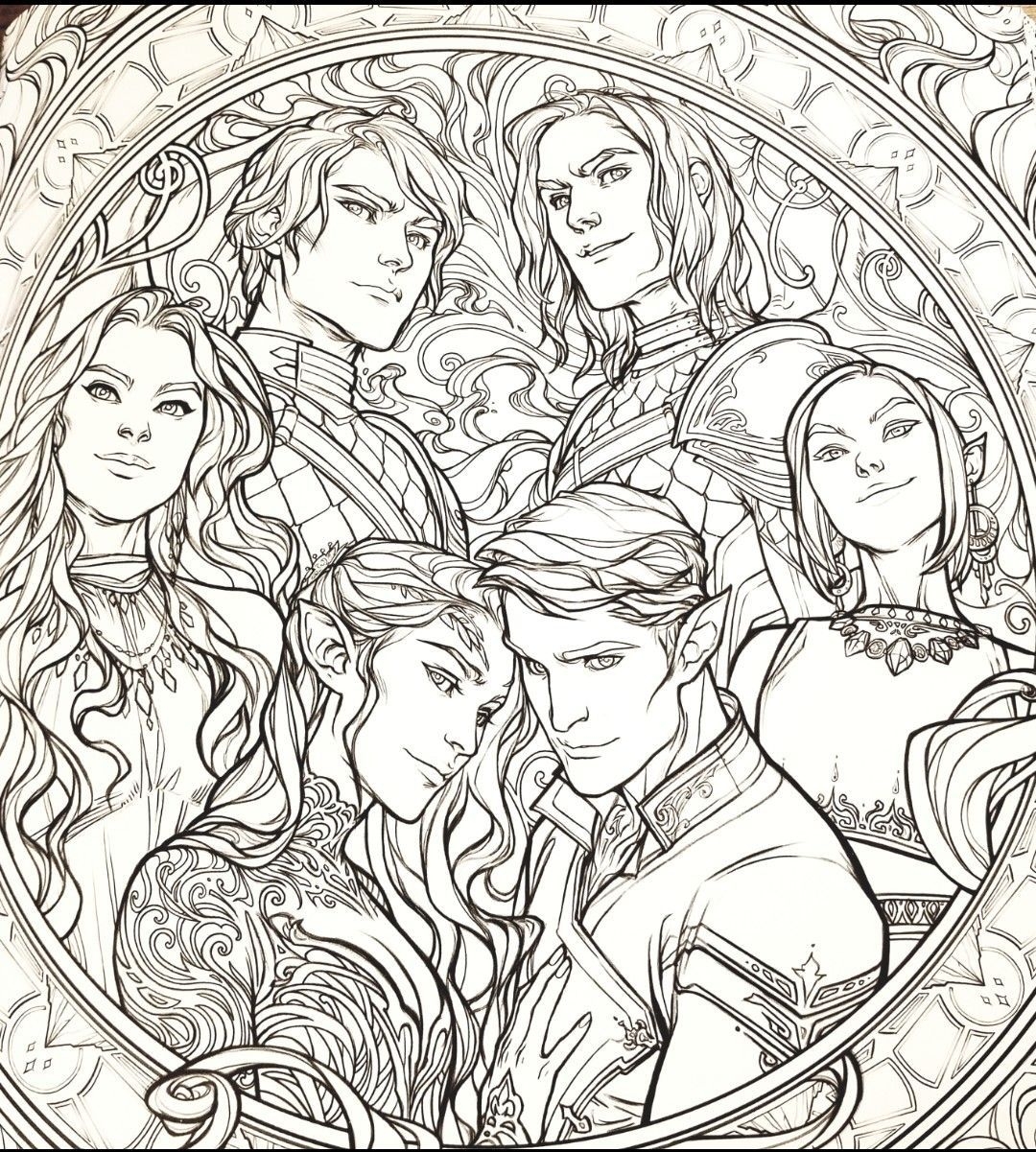 Acotar Coloring Pages Printable Printable New Year Banners Acotar Coloring Pages Printable Printable New Year Banners