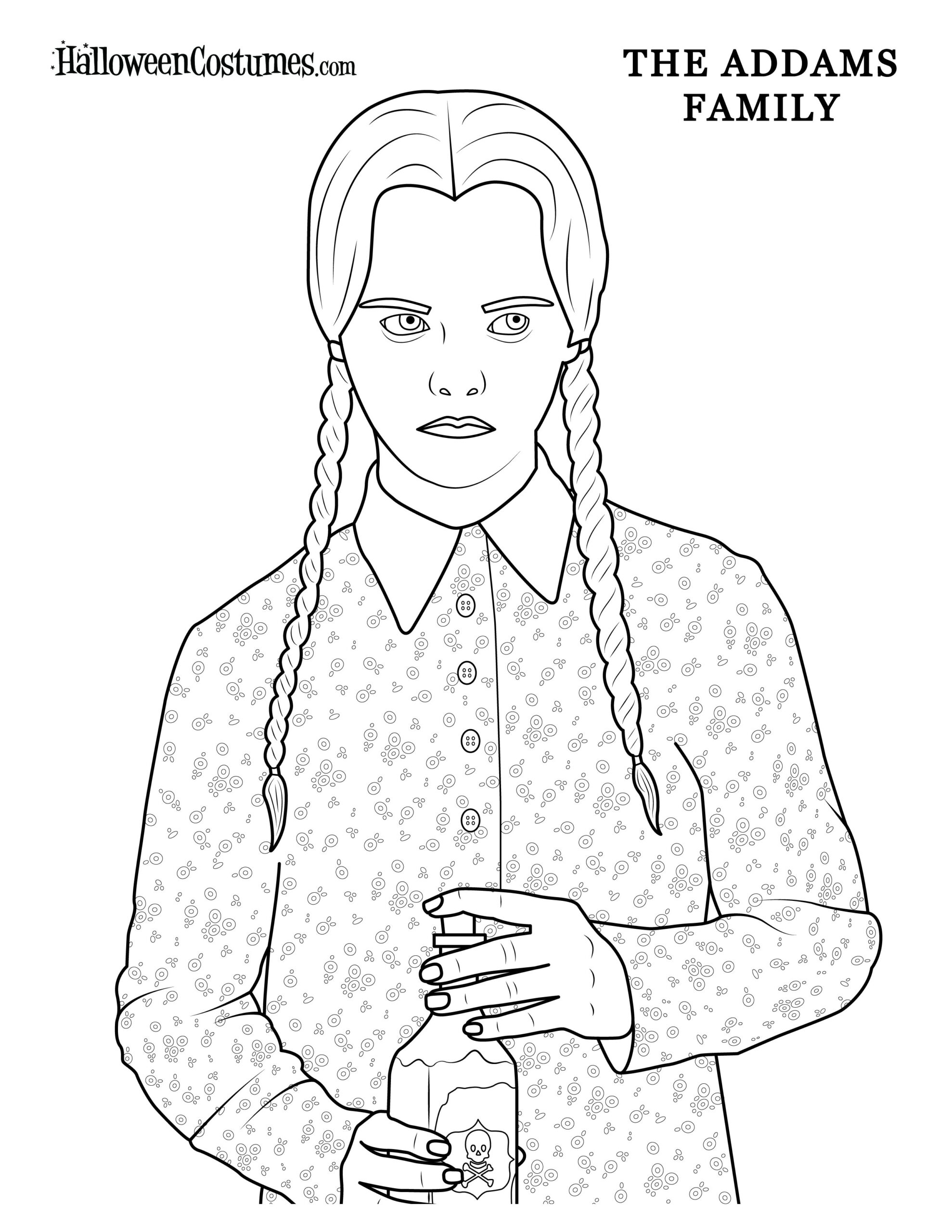 Addams Family Coloring Pages Printable Addams Family Coloring Pages Printable