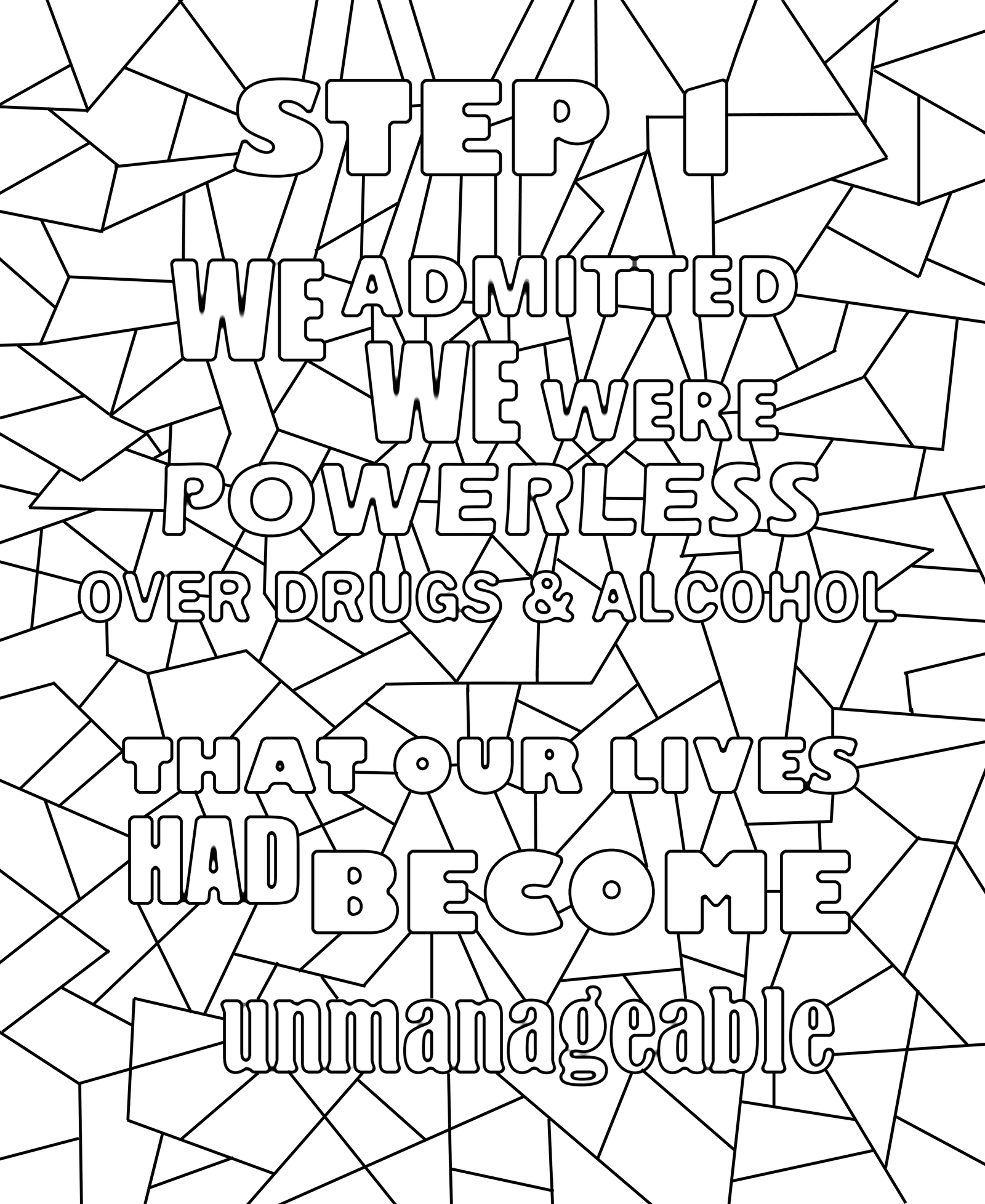 Addiction Recovery Free Printable Recovery Coloring Pages