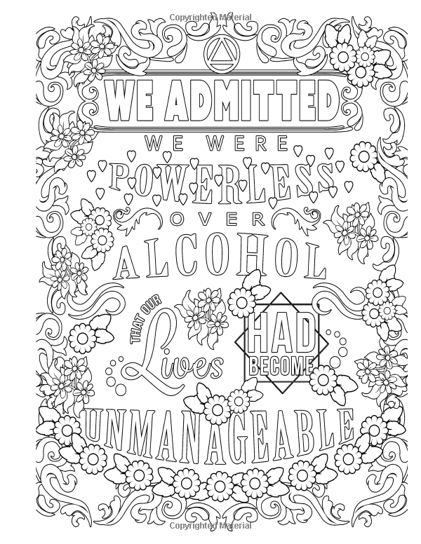 Addiction Recovery Free Printable Recovery Coloring Pages Educational