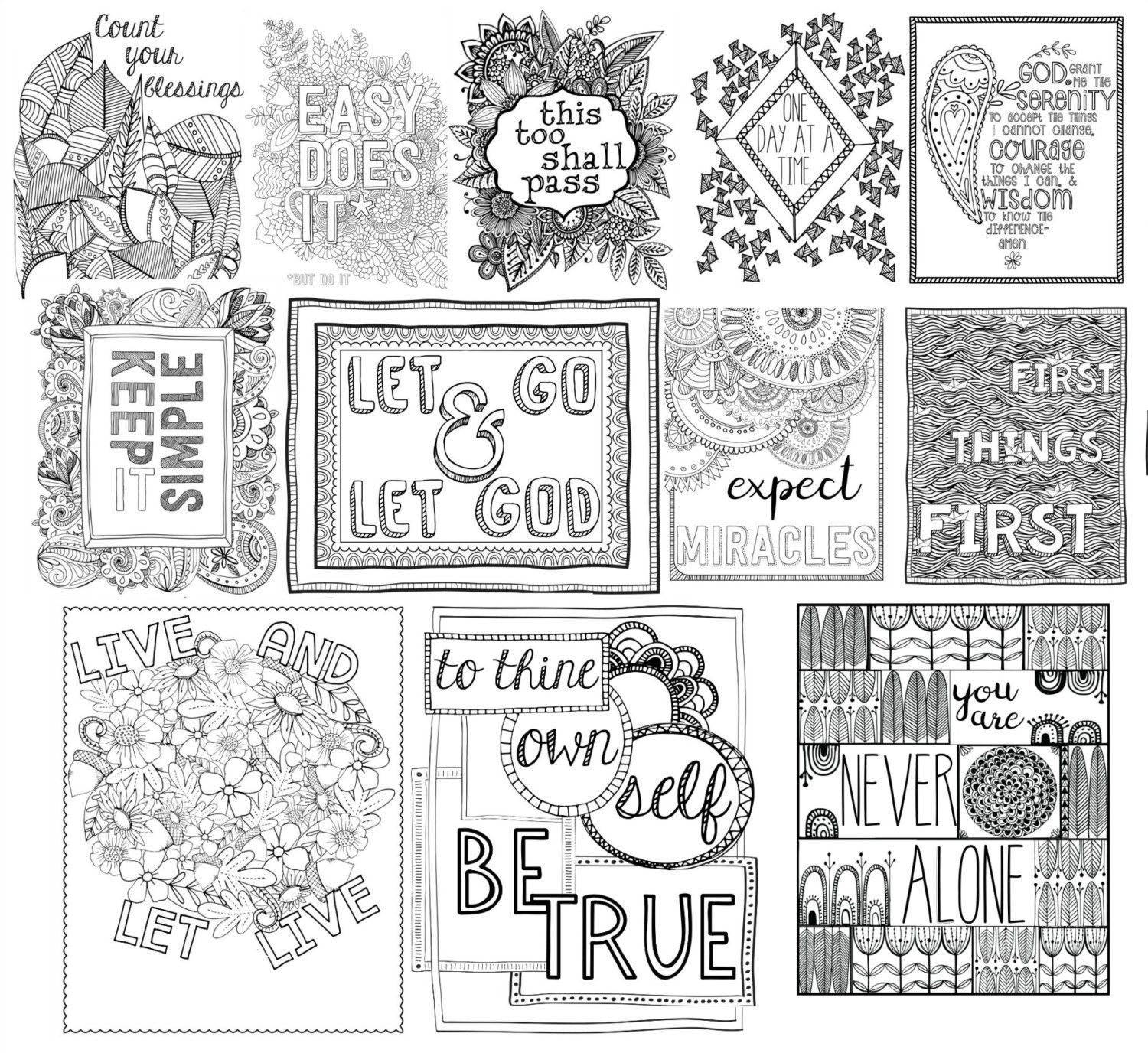 Addiction Recovery Free Printable Recovery Coloring Pages Printable