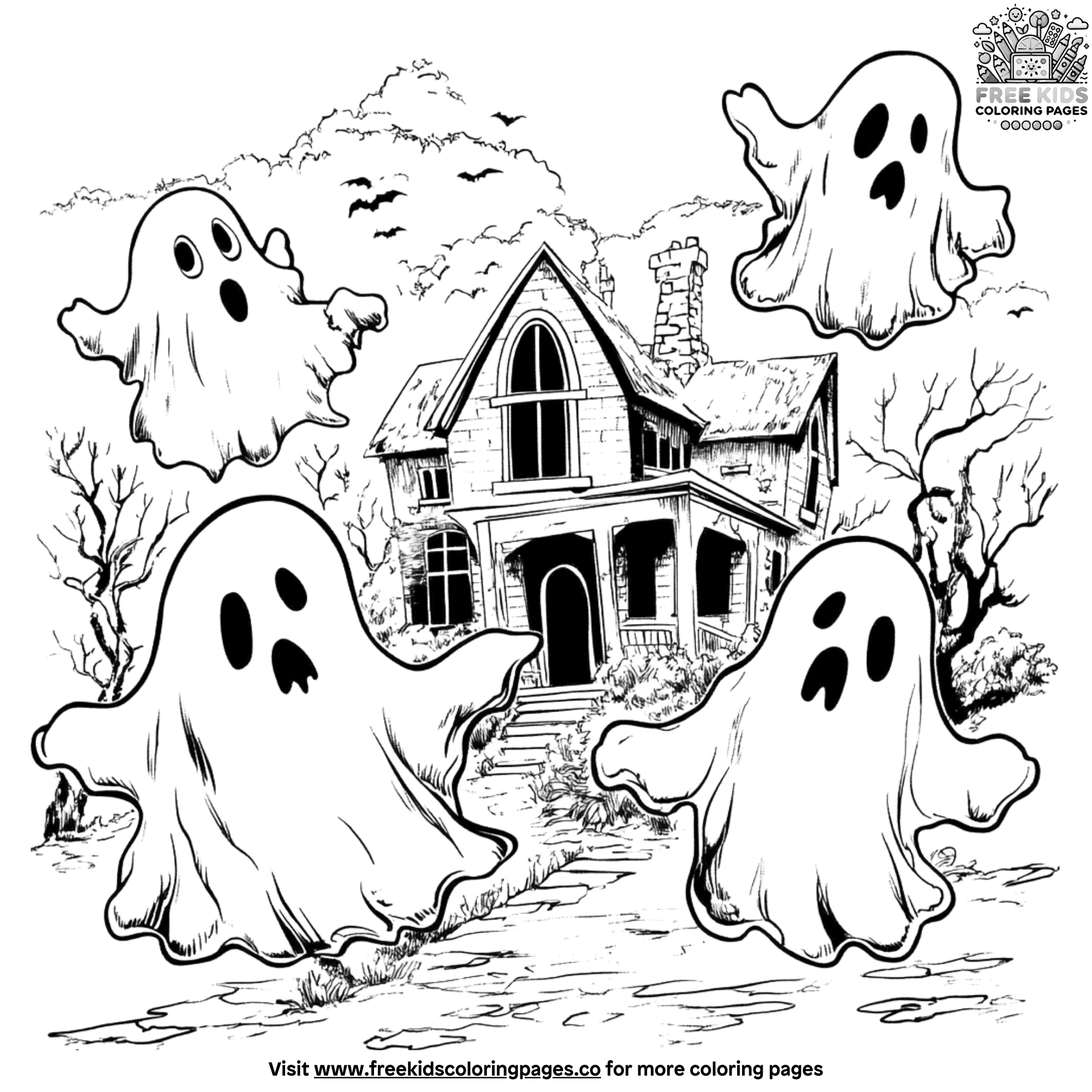 Adorable Cute Ghost Coloring Pages Adorable Cute Ghost Coloring Pages