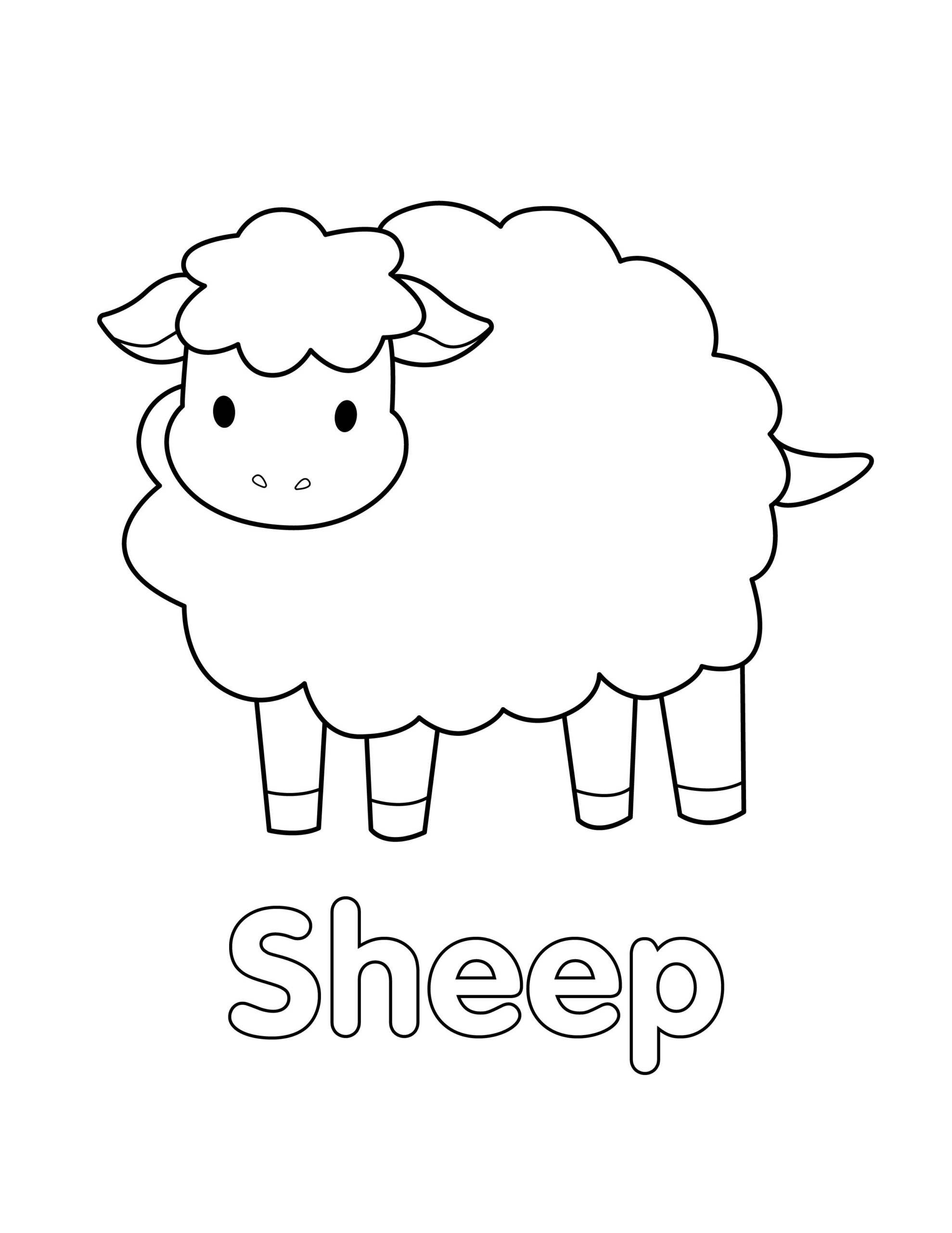Adorable Sheep Coloring Page Adorable Sheep Coloring Page