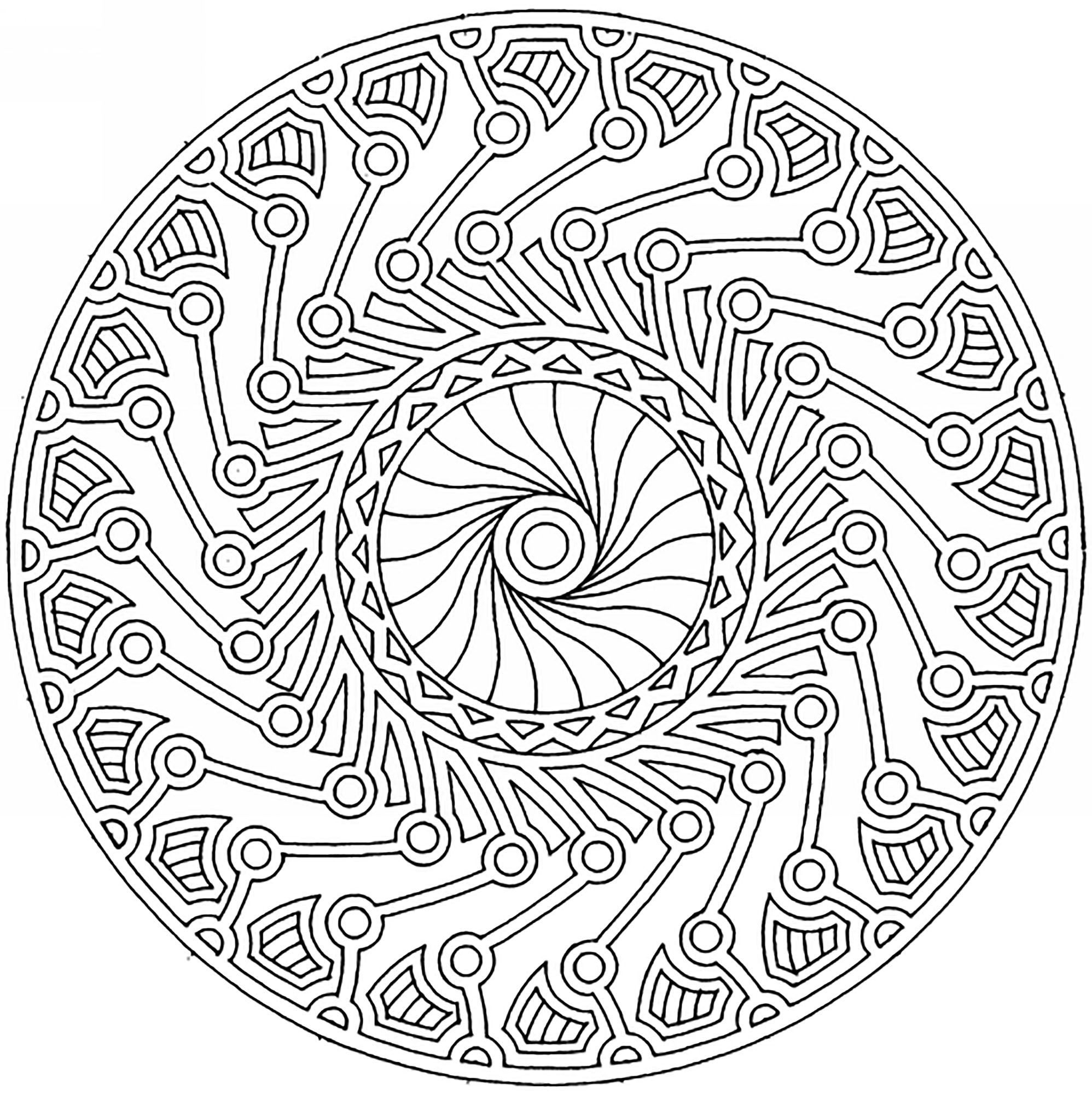 Printable Hard Mandala Coloring Pages Printable Hard Mandala Coloring Pages