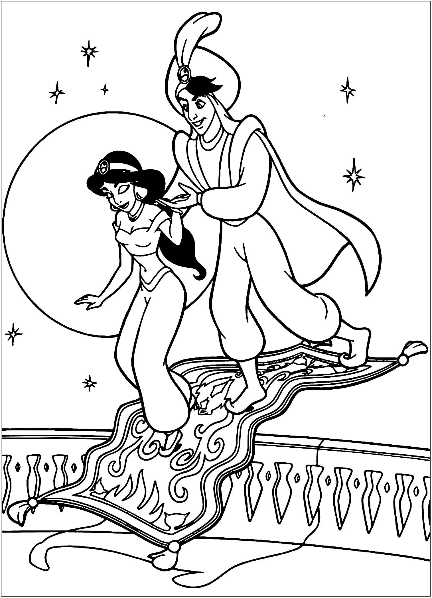 Aladdin And Jasmine Disney Characters Aladdin Coloring Pages For Kids Aladdin And Jasmine Disney Characters Aladdin Coloring Pages For Kids