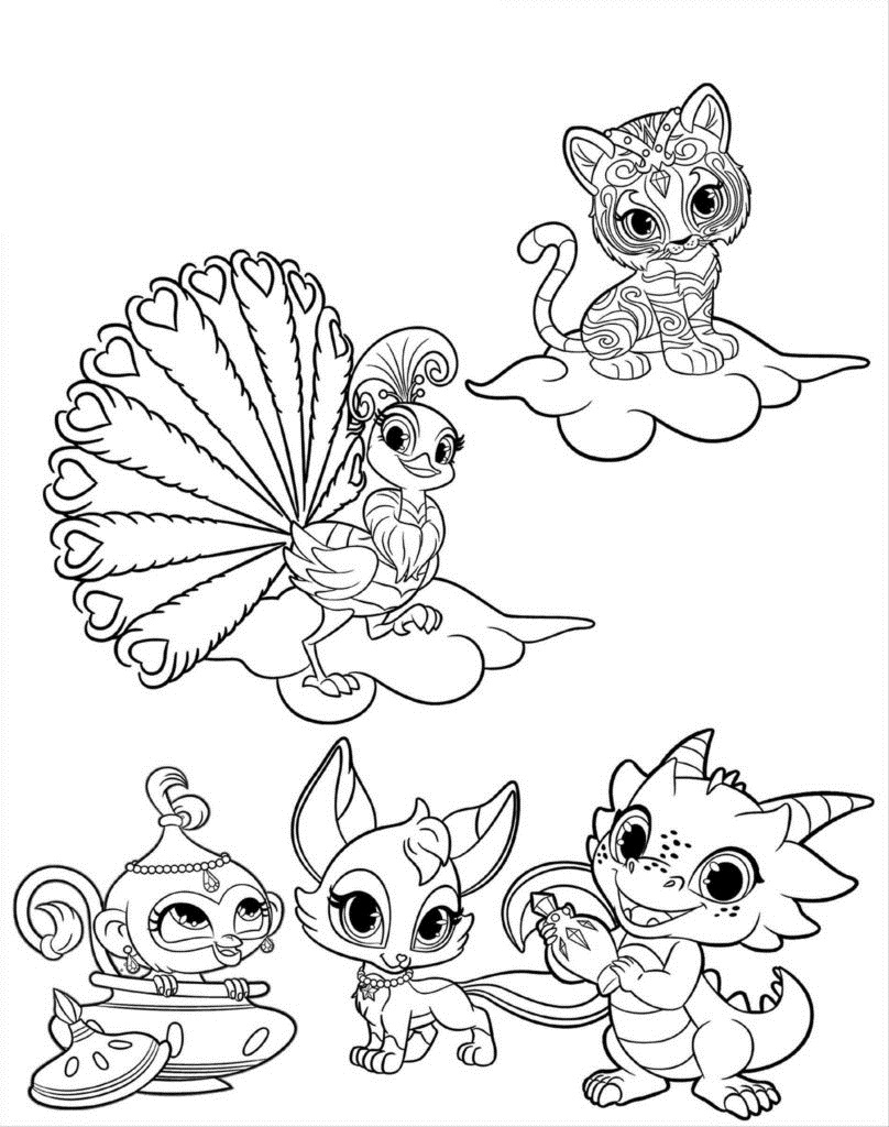 All Lovely Pets In Shimmer And Shine Coloring Page Free Printable All Lovely Pets In Shimmer And Shine Coloring Page Free Printable