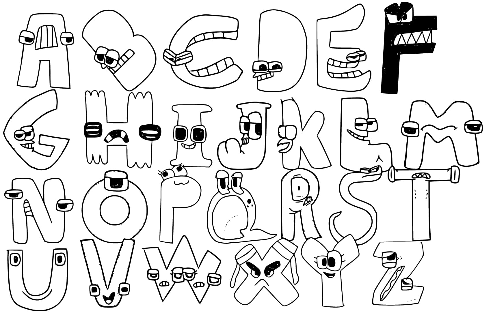 Alphabet Lore Color By Numbers Coloring Pages Riset Alphabet Lore Color By Numbers Coloring Pages Riset