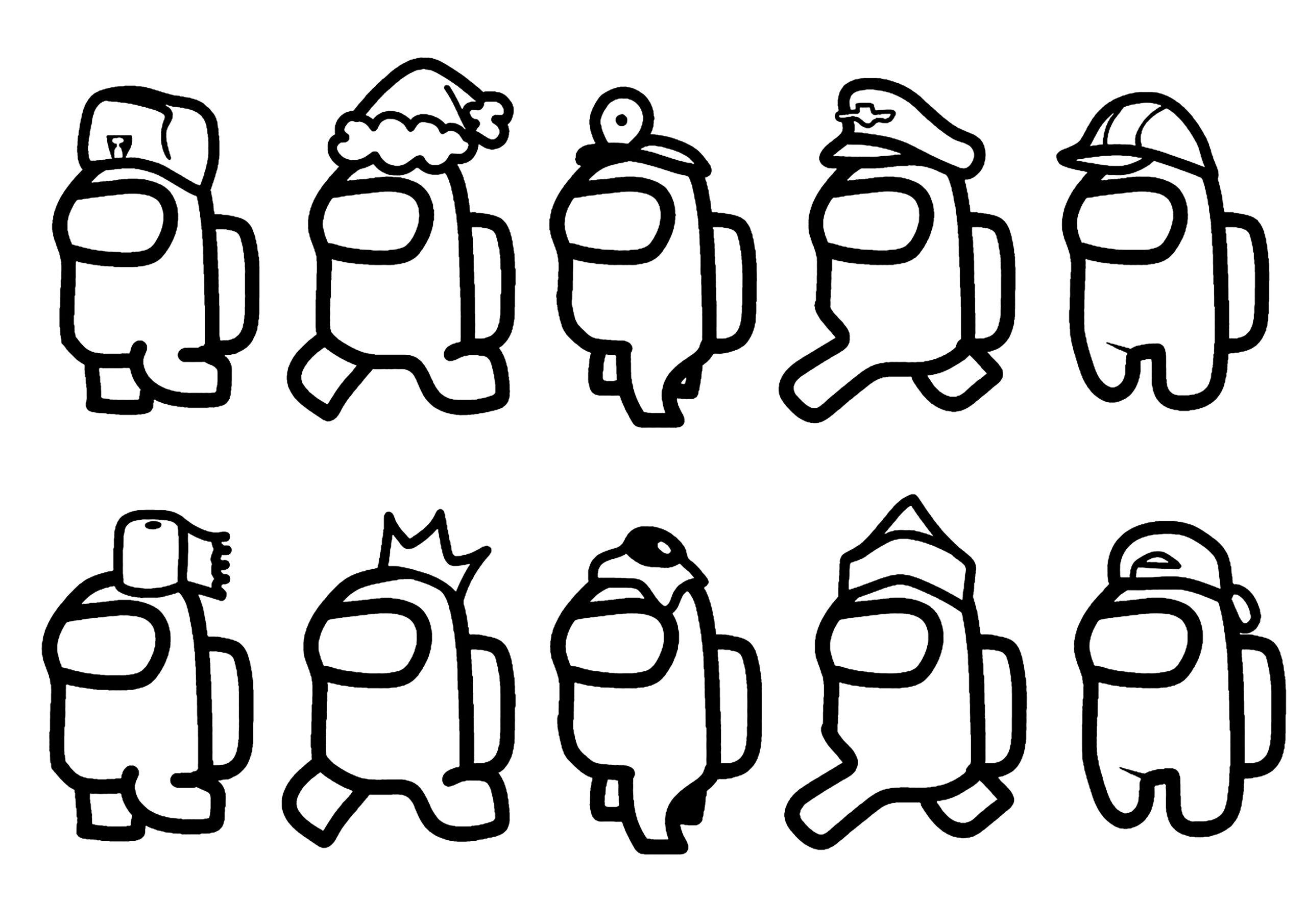 Among Us Various Characters Among Us Coloring Pages Among Us Various Characters Among Us Coloring Pages