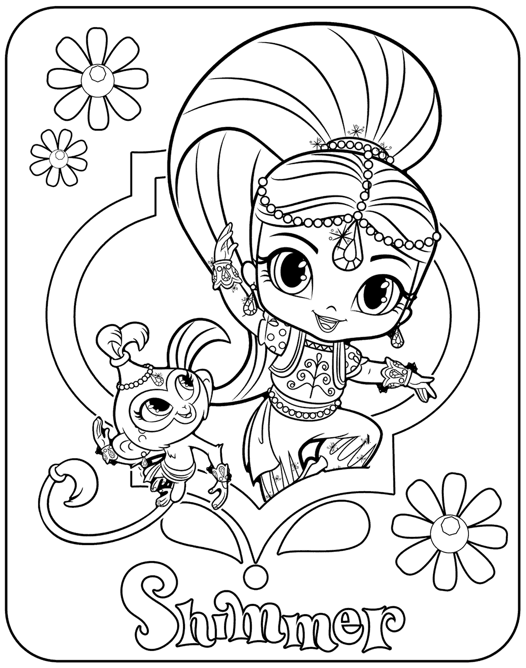 Amor Shimmer Y Shine Para Colorear Imprimir E Dibujar ColoringOnly Com
