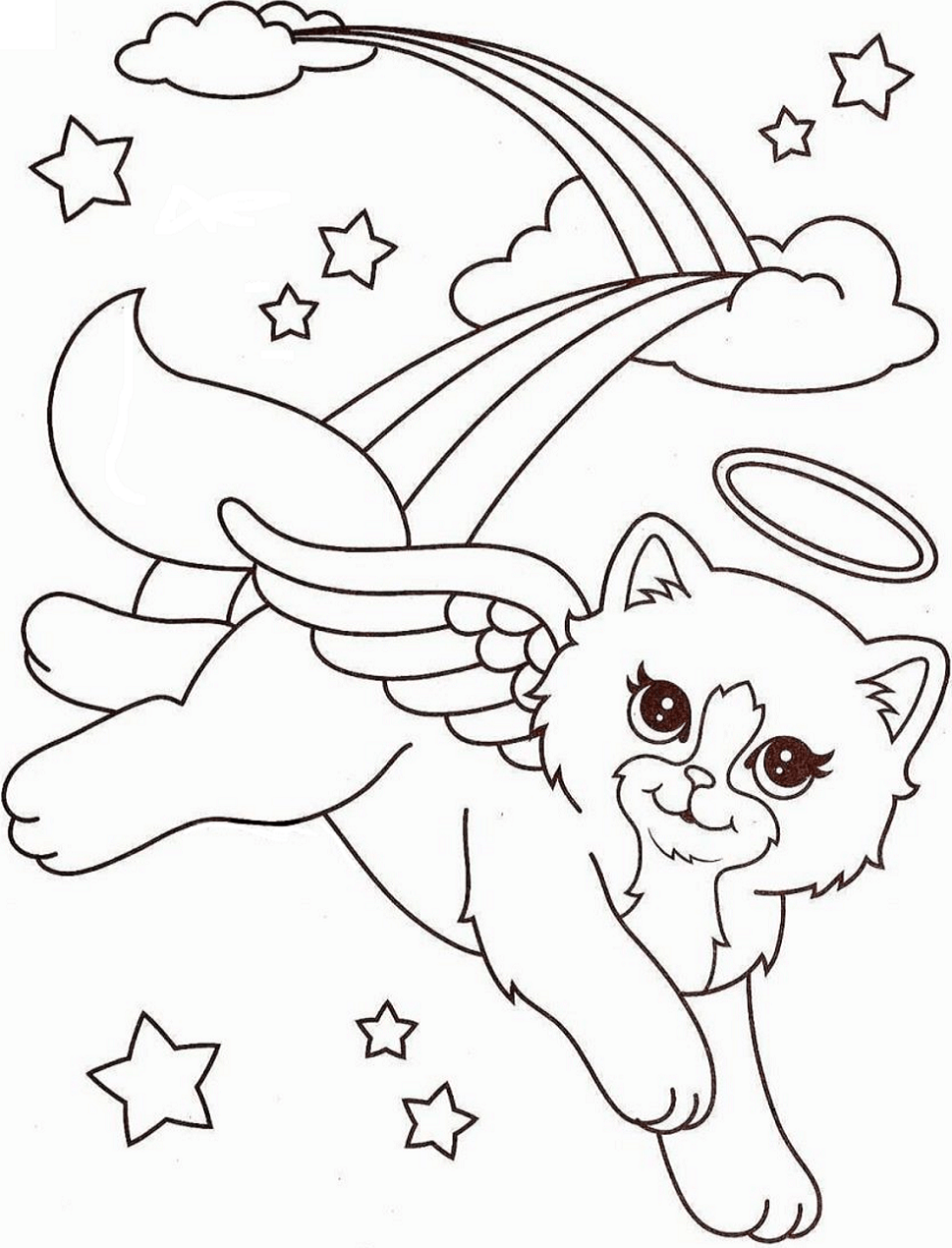 Angel Kitty From Lisa Frank Coloring Page Free Printable Coloring Angel Kitty From Lisa Frank Coloring Page Free Printable Coloring