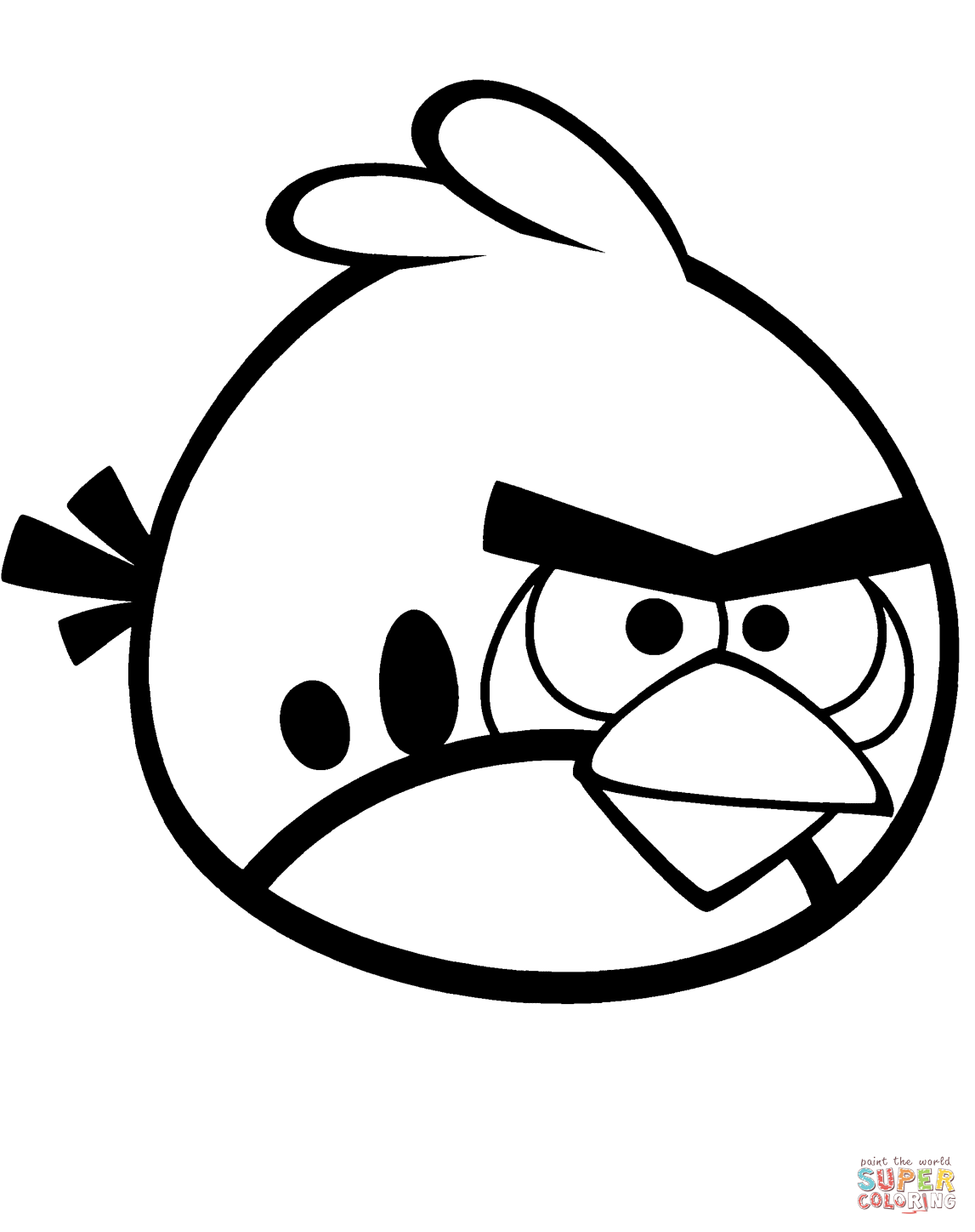 Angry Birds Red Coloring Pages Coloring Home