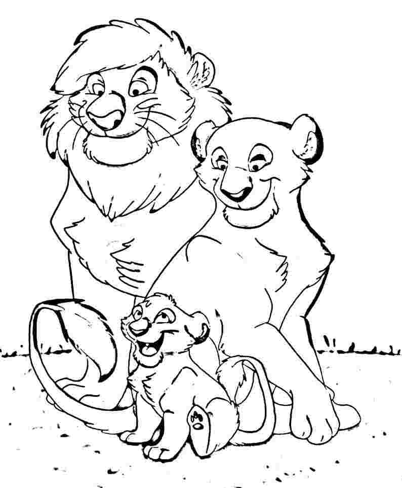 Animal Family Coloring Page Coloring Home