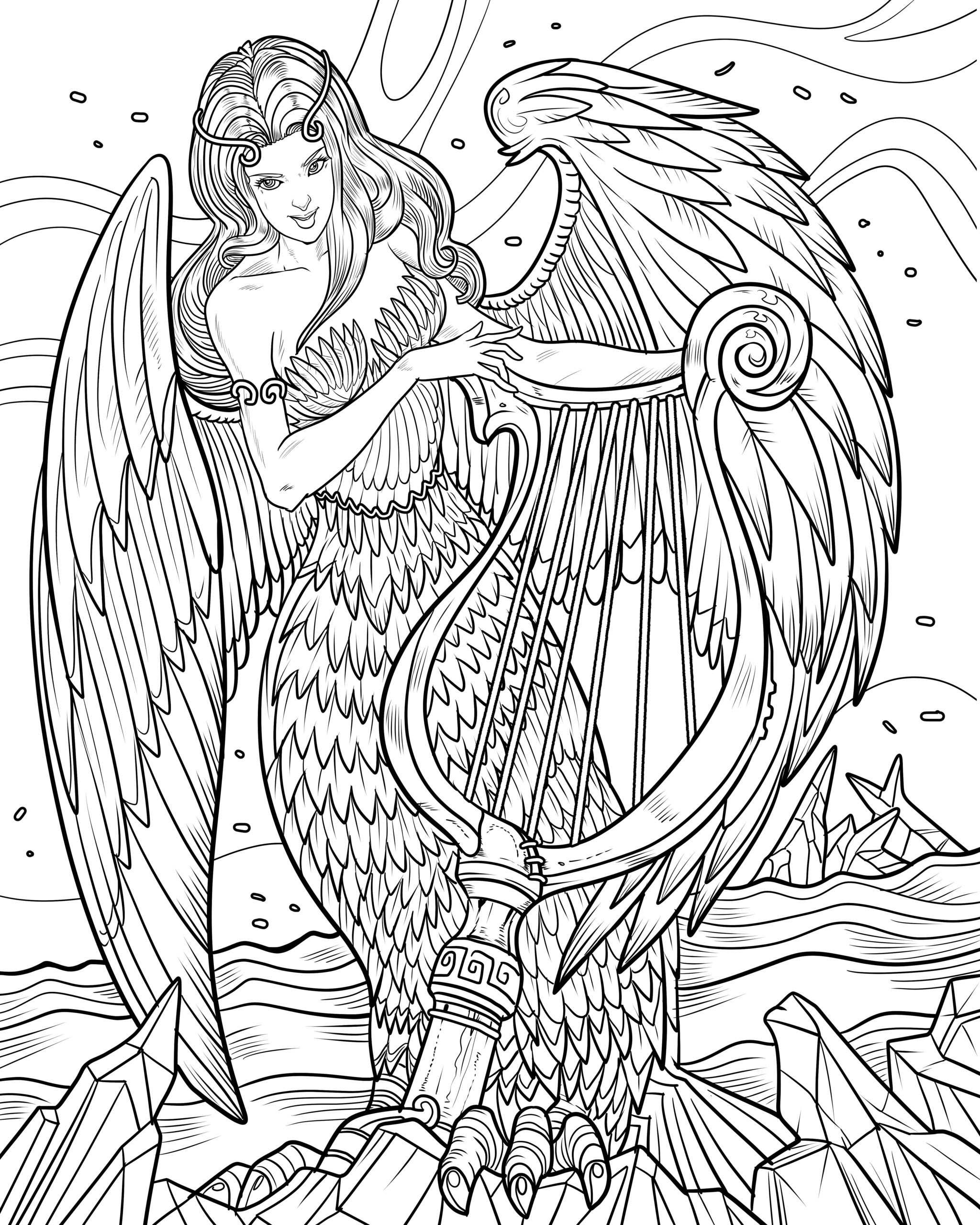 Anime Angel Girl Coloring Pages Anime Angel Girl Coloring Pages