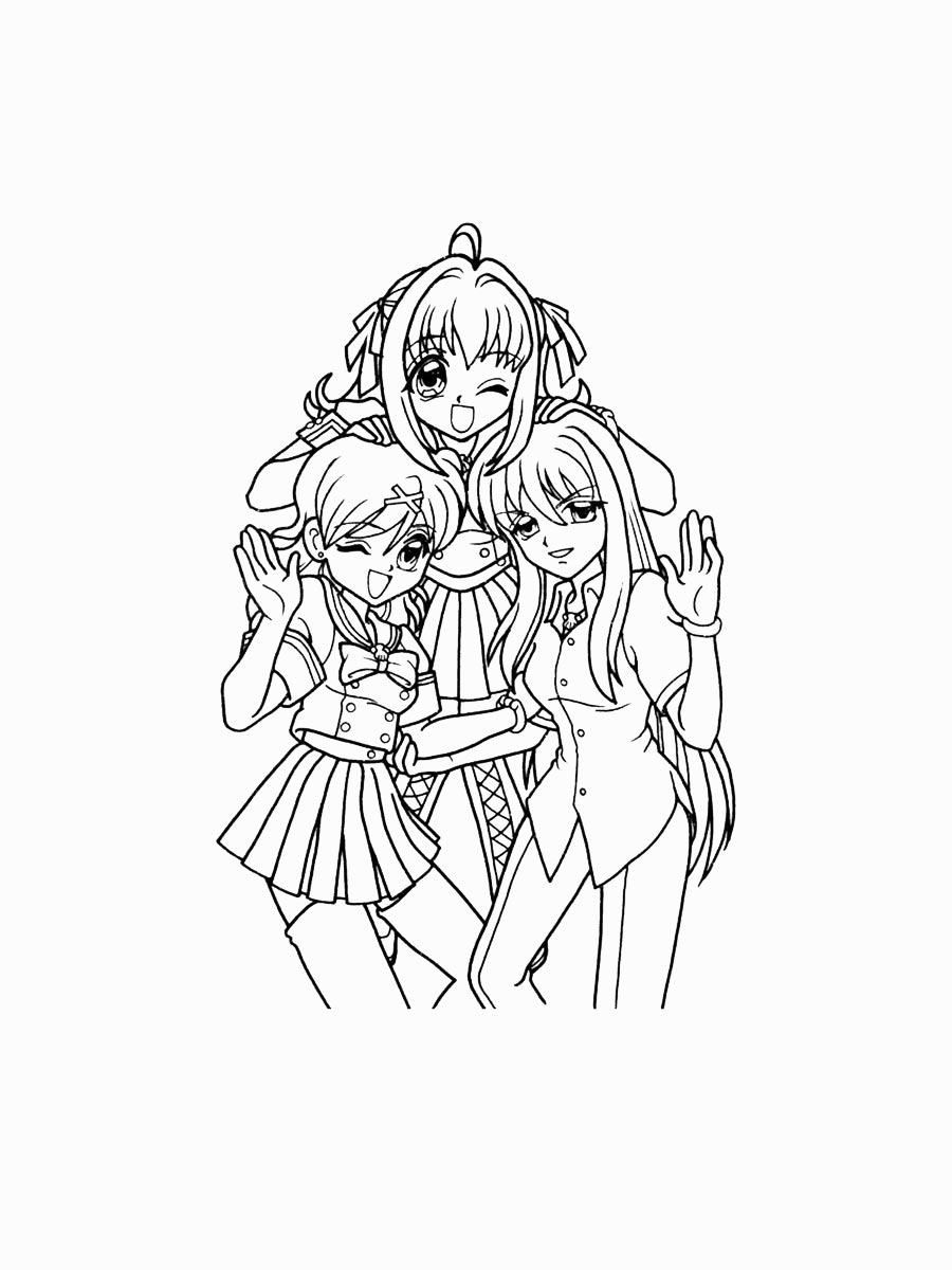 Anime Girl Printable Coloring Pages Anime Girl Printable Coloring Pages