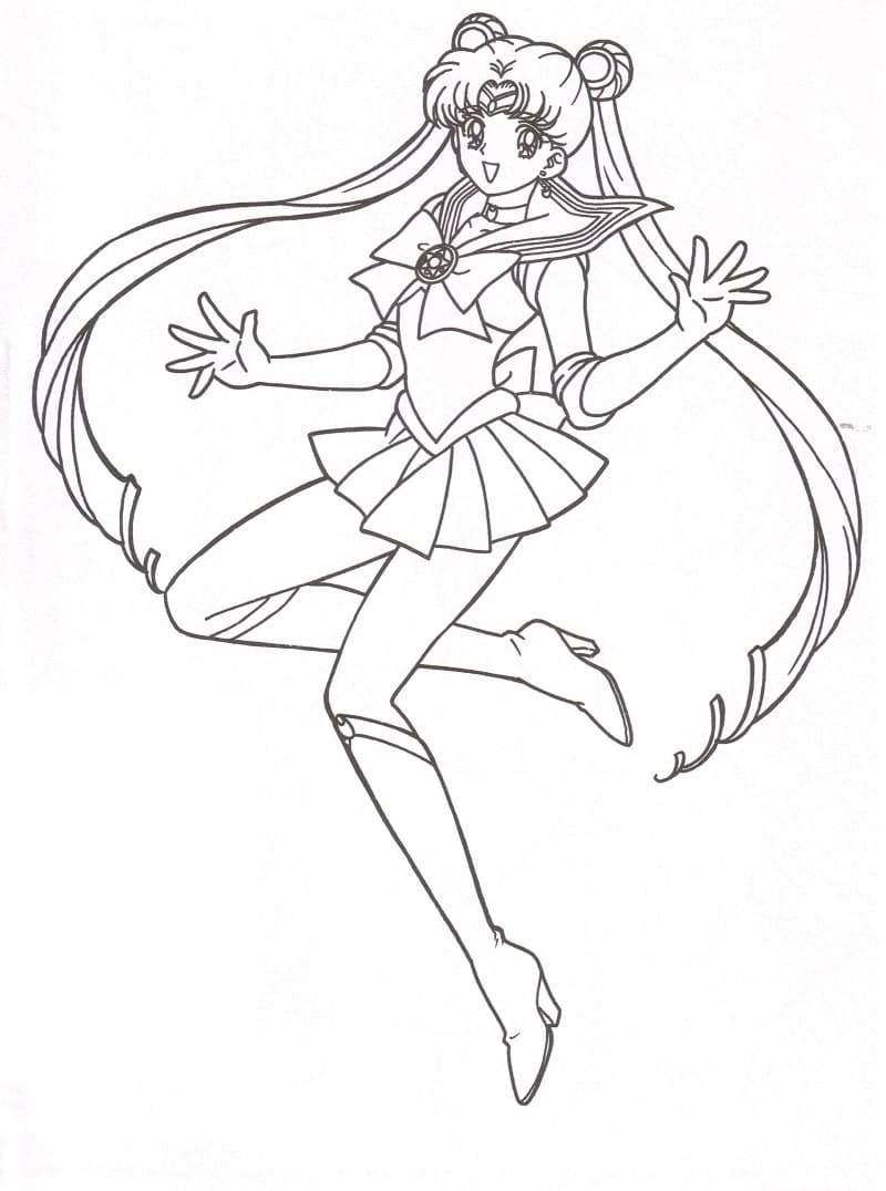 Anime Sailor Moon Coloring Page Free Printable Coloring Pages For Kids