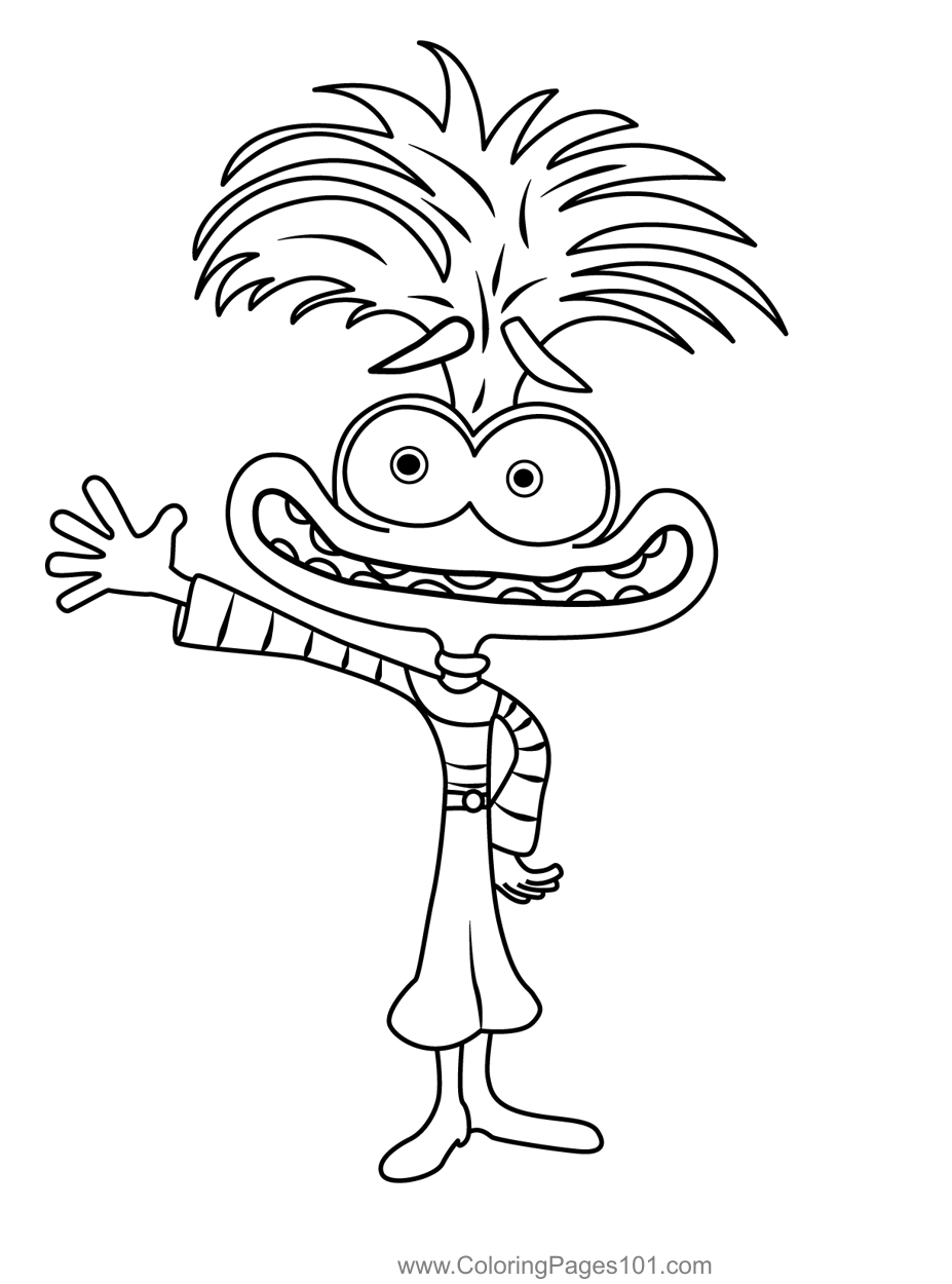 Anxiety Inside Out 2 Coloring Page Artofit
