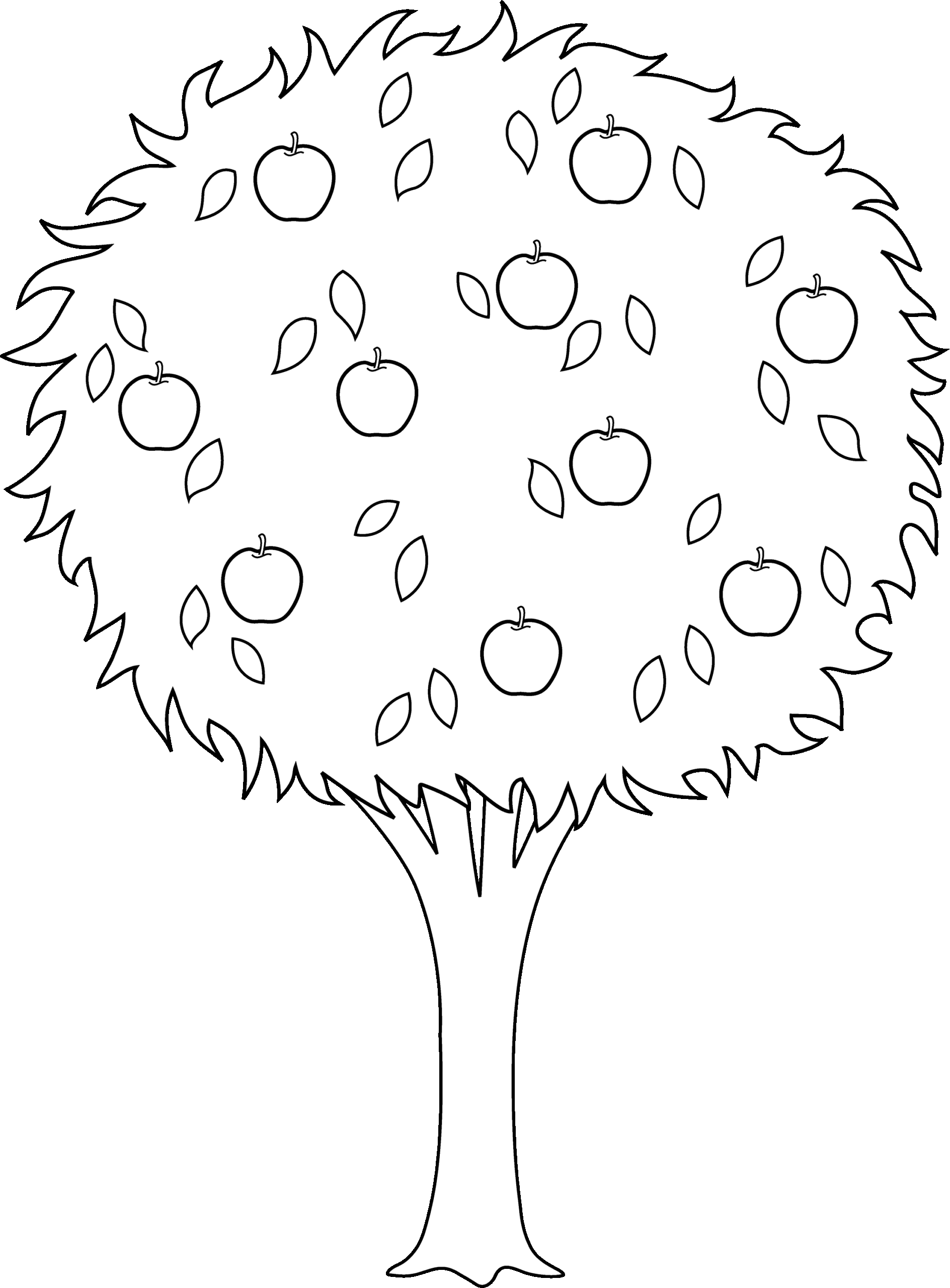 Apple Tree Printable Coloring Pages Apple Tree Printable Coloring Pages