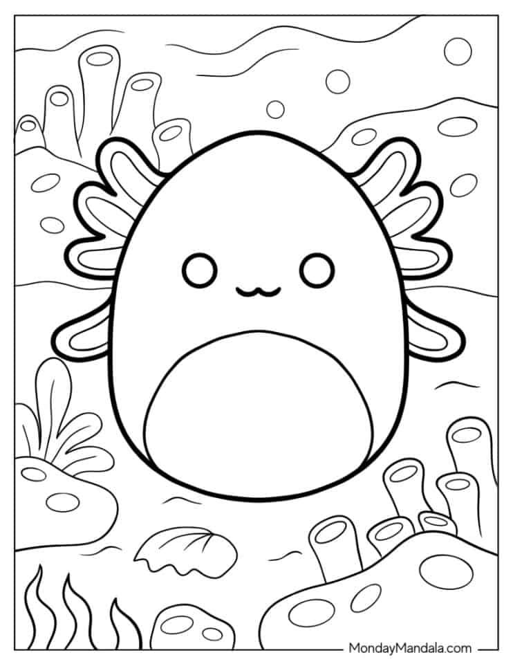 Axolotl Coloring Pages Printable Axolotl Coloring Pages Printable