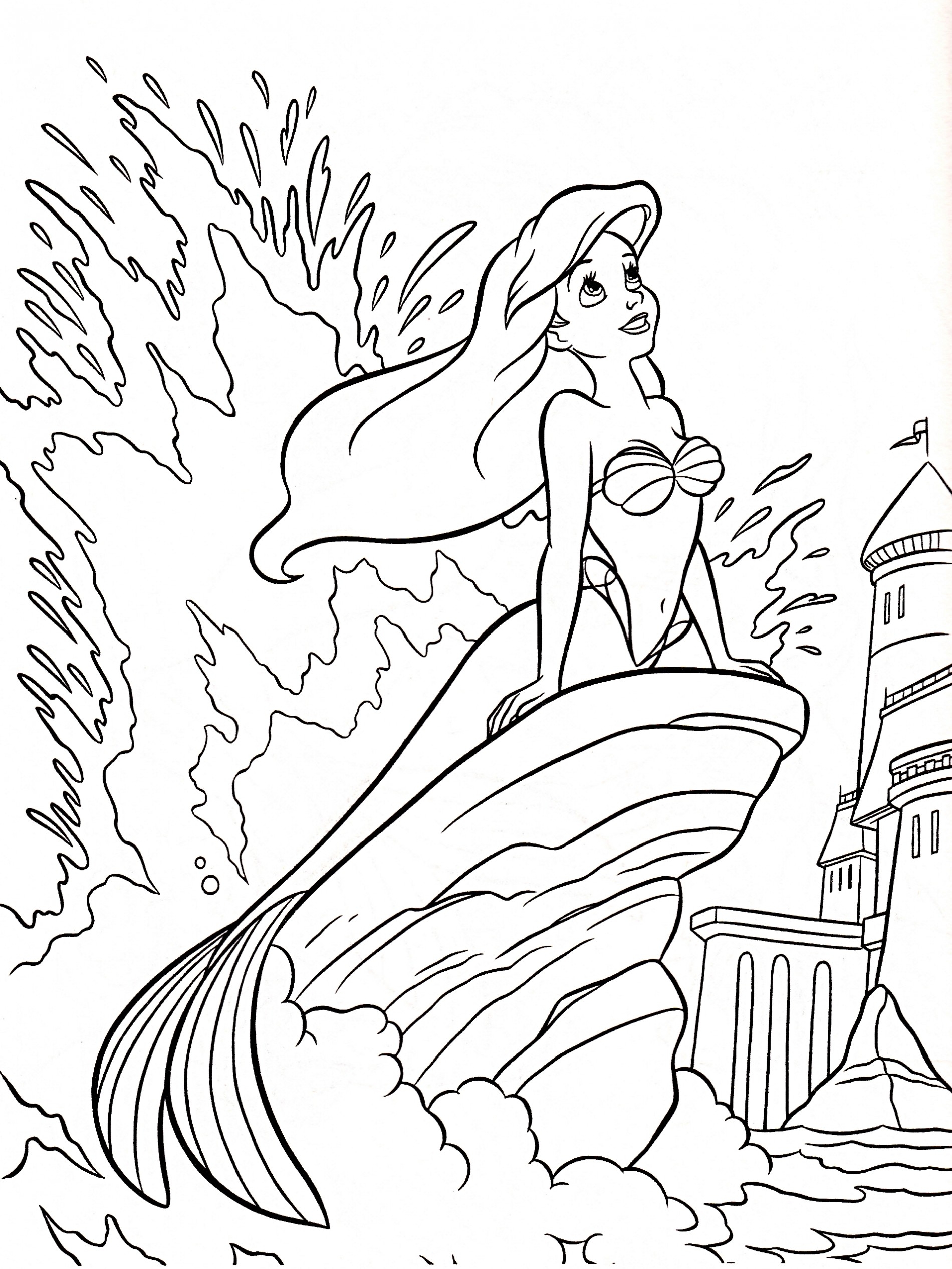 Ariel Coloring Pages Printable Ariel Coloring Pages Printable