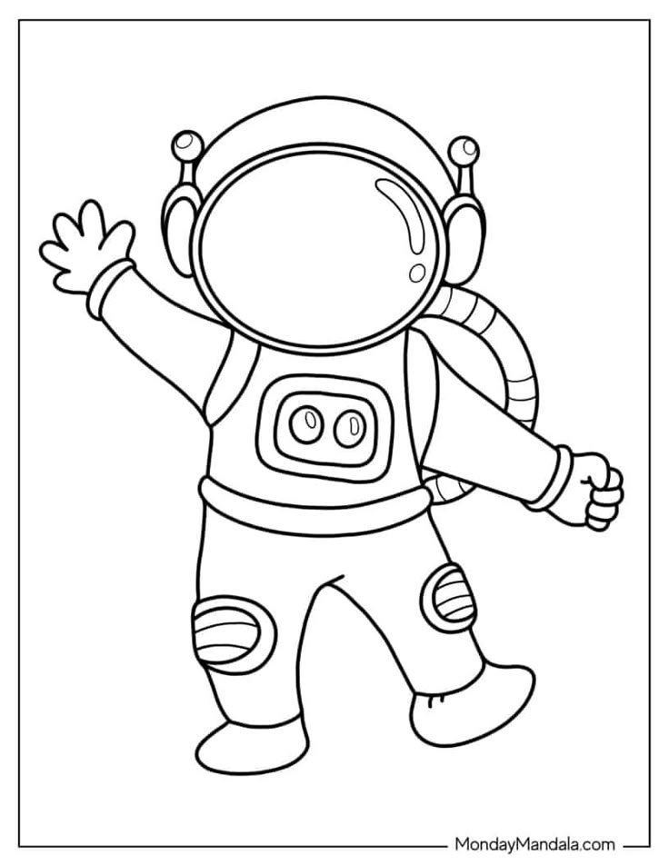 Astronaut Coloring Pages Printable Printable New Year Banners