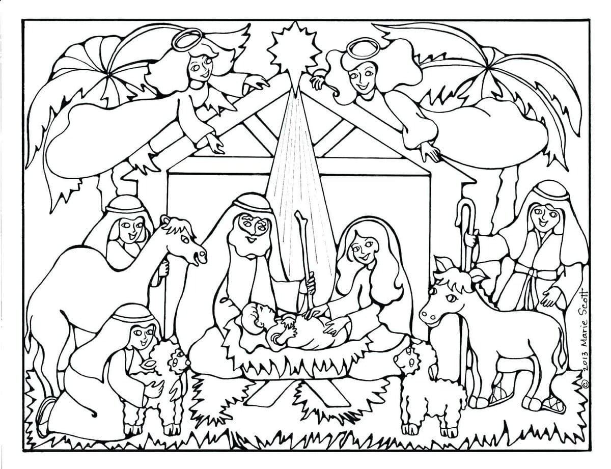 Free Printable Christmas Bible Coloring Pages