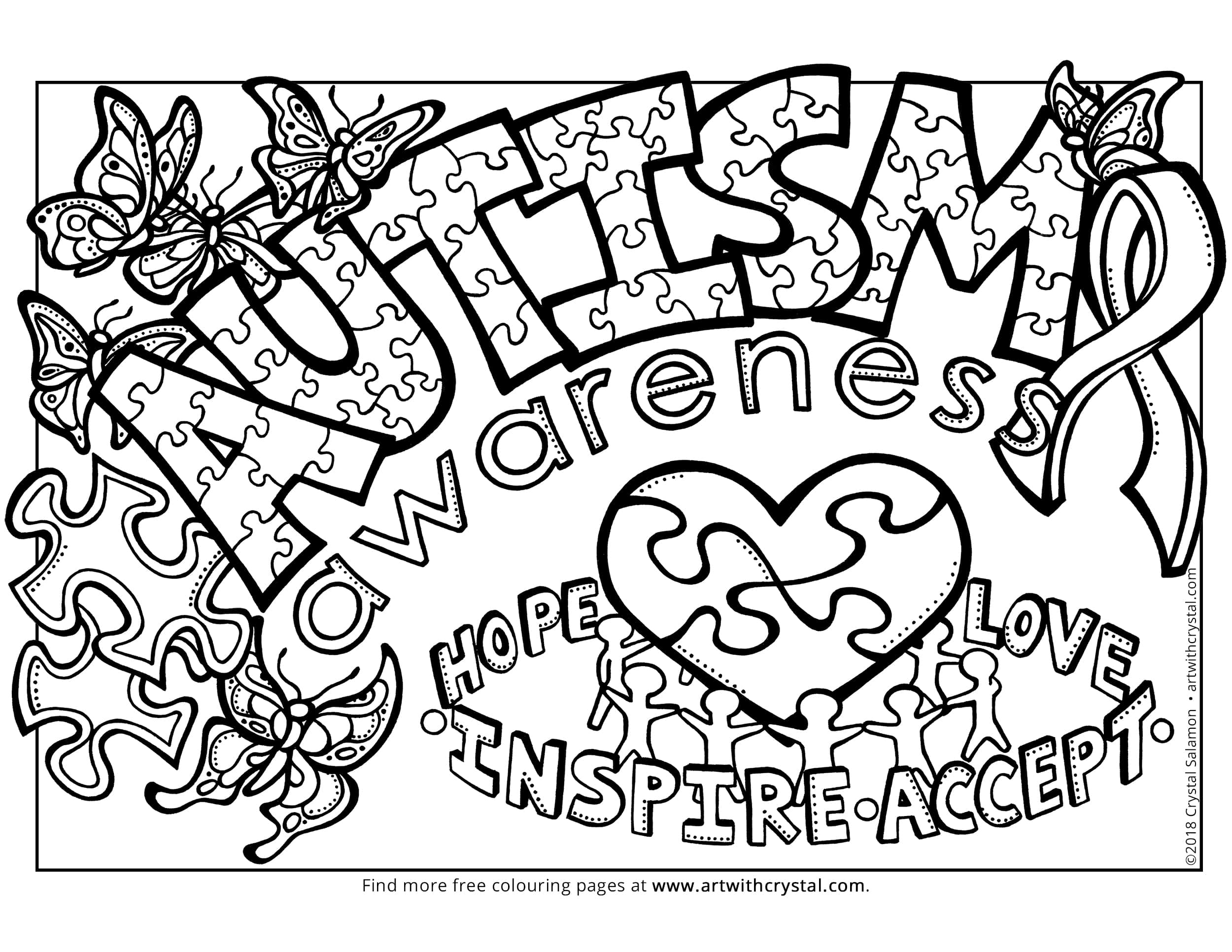 Autism Pages Coloring Pages