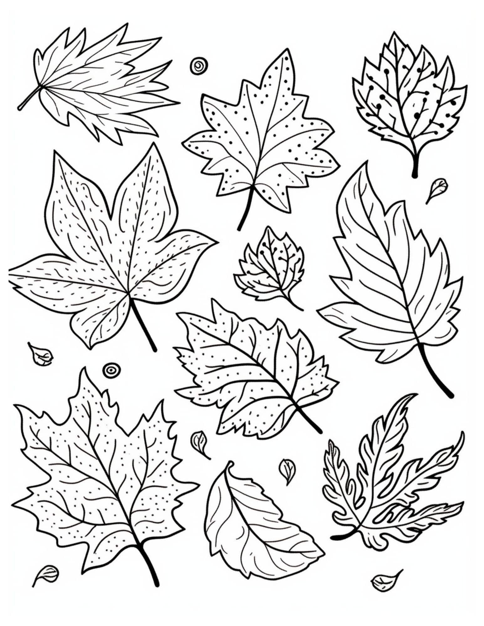 Autumn Leaves Coloring Pages Autumn Leaves Coloring Pages