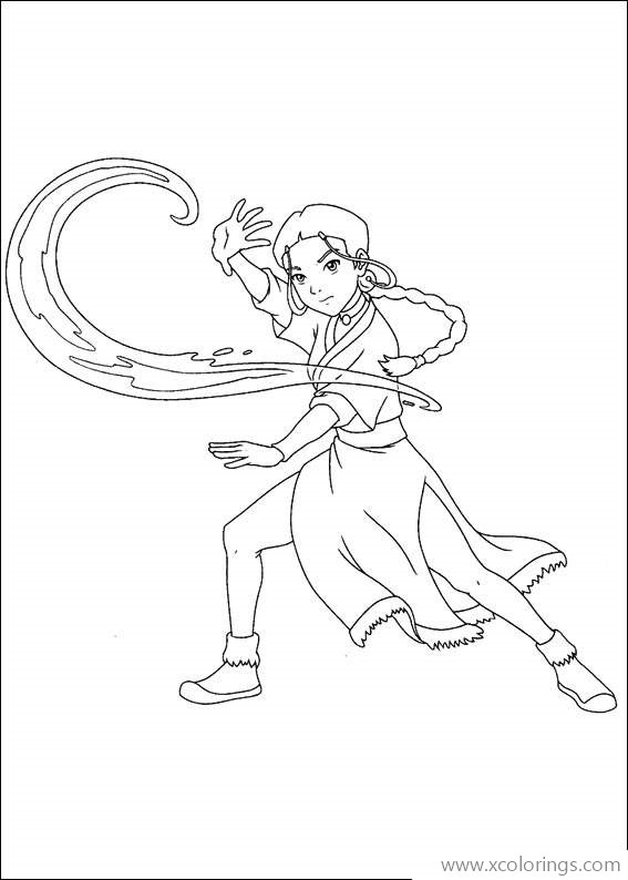 Avatar The Last Airbender Waterbender Coloring Pages XColorings