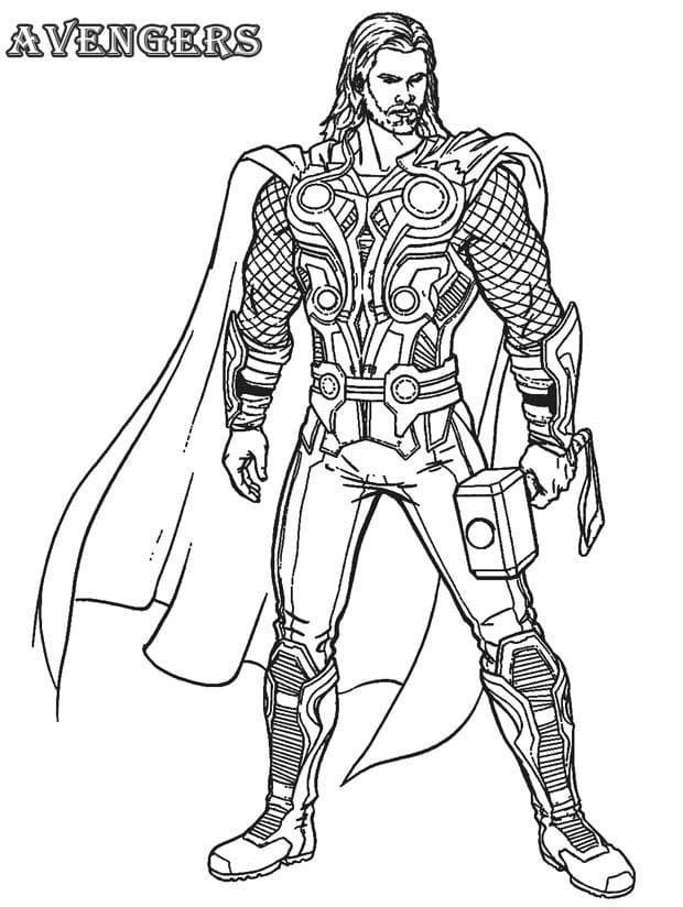 Avengers Thor Coloring Page Free Printable Coloring Pages For Kids