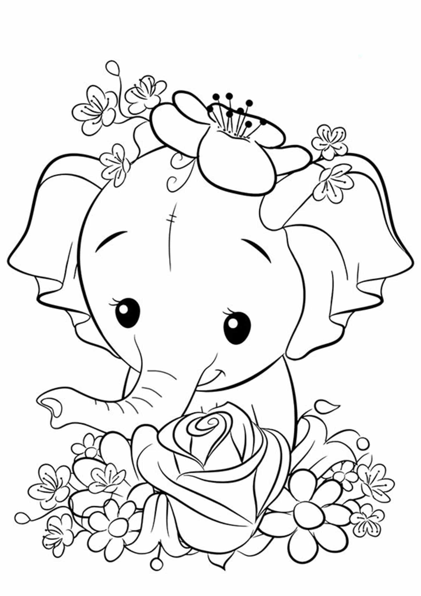 Baby Elephant Coloring Pages Printable Baby Elephant Coloring Pages Printable
