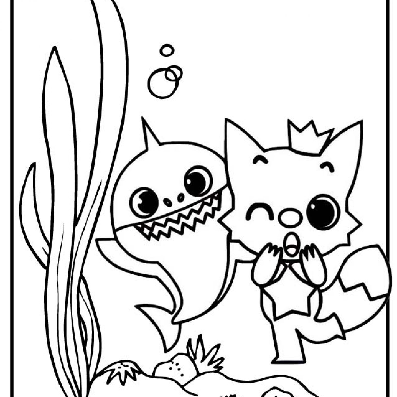 Baby Shark Coloring Pages Filninto