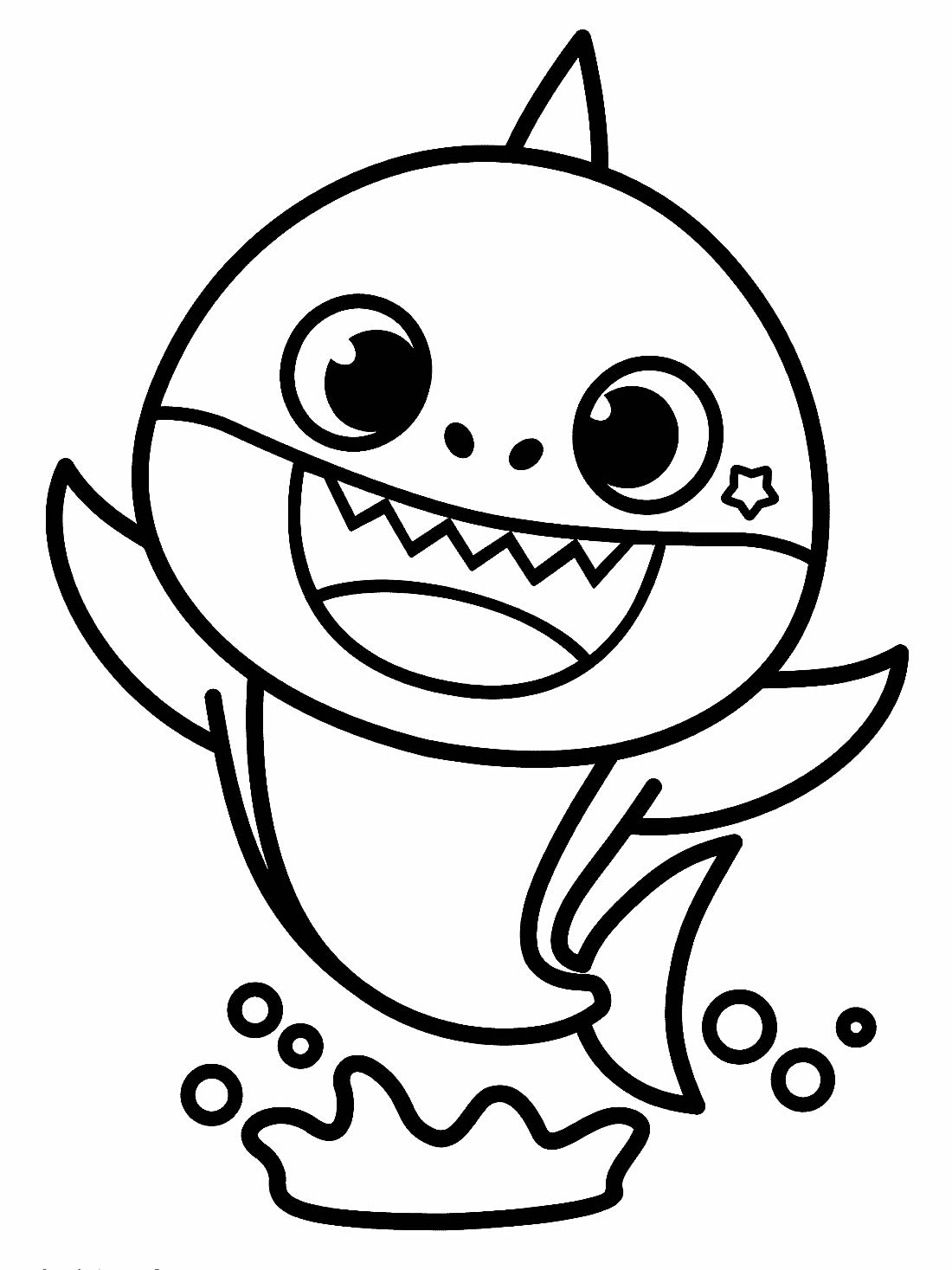 Baby Shark Para Colorir BRAINCP