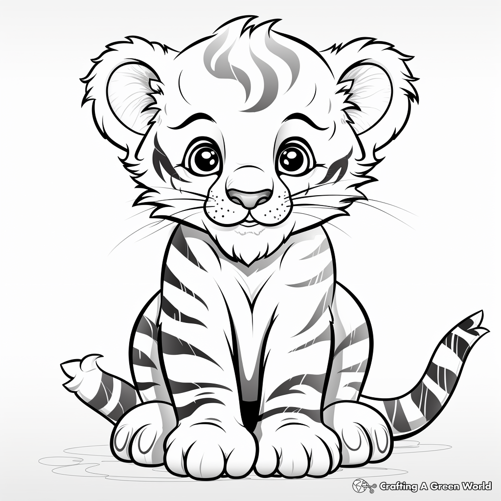 Baby Tiger Images Clipart Black And White Infoupdate