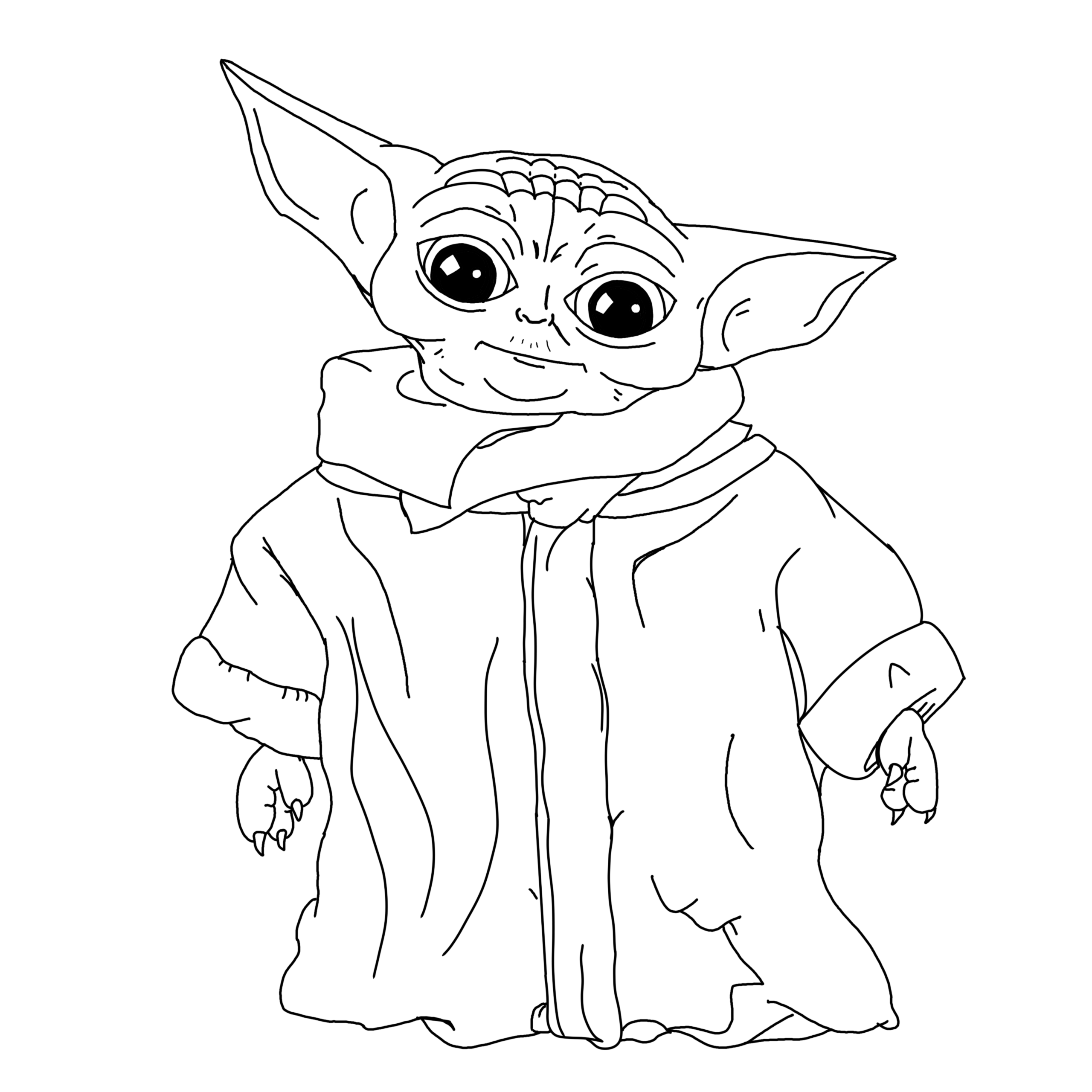 Baby Yoda Coloring Pages Printable