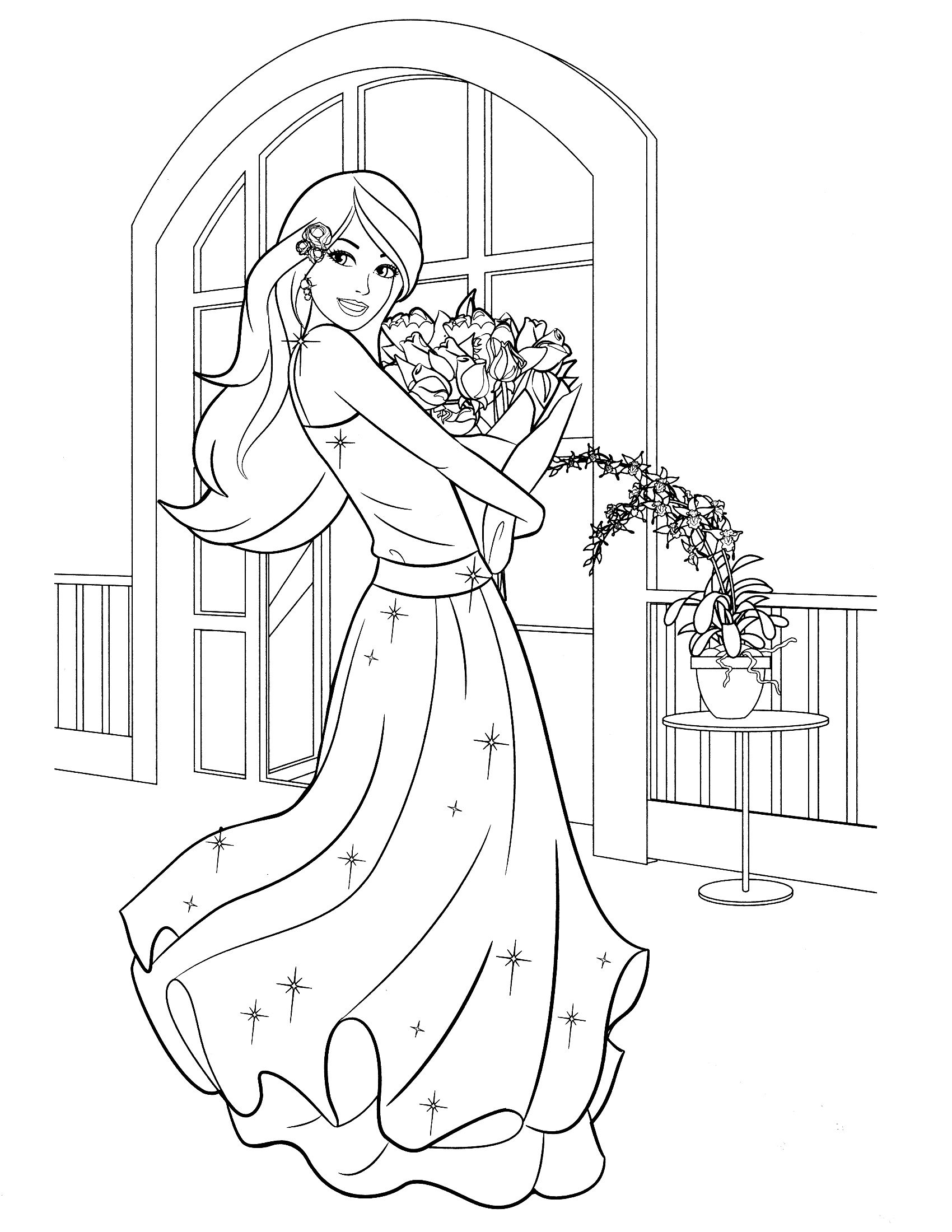 Barbie Coloring Pages Printable Barbie Coloring Pages Printable