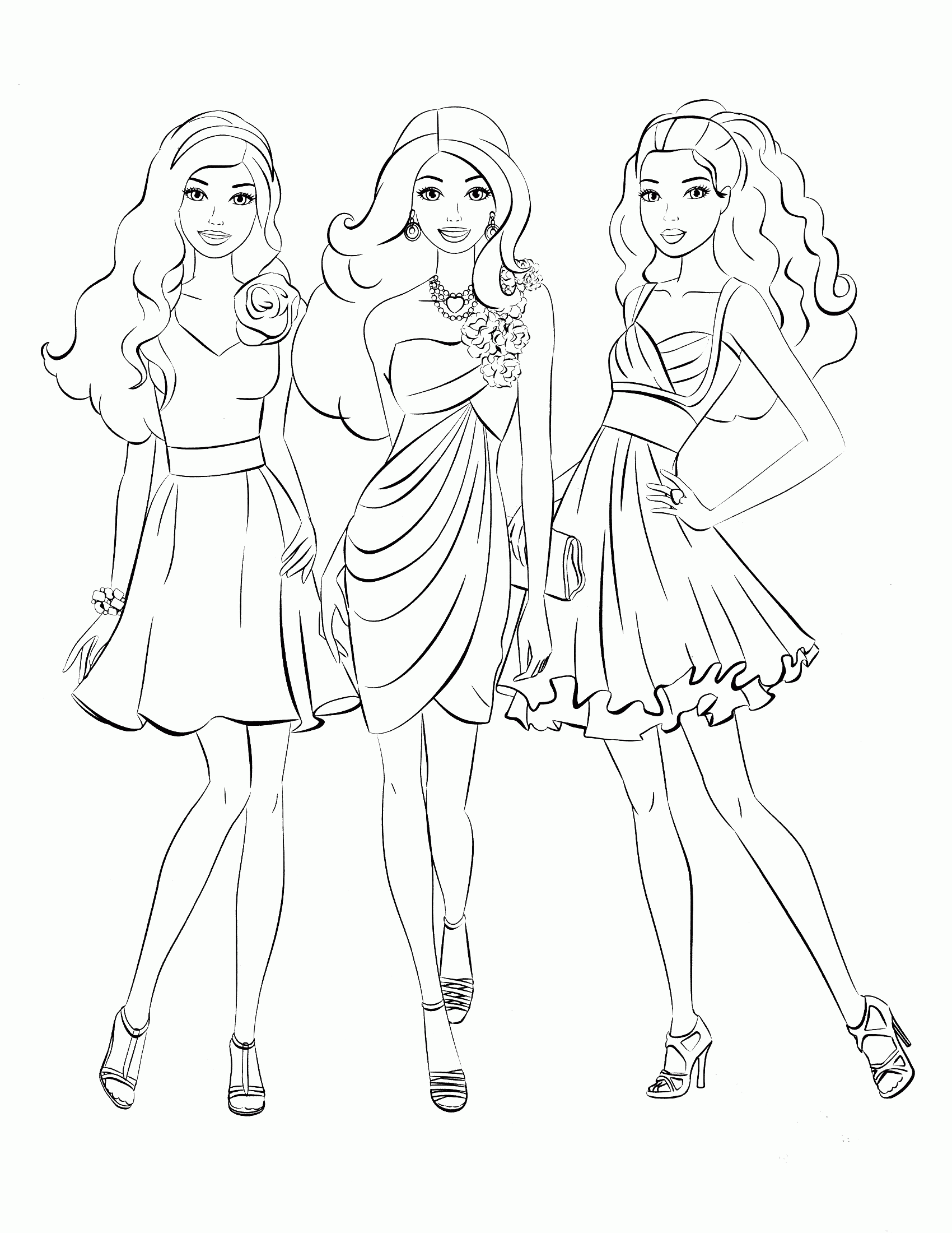 Barbie Fashion Coloring Pages Princess Coloring Pages For All Ages Barbie Fashion Coloring Pages Princess Coloring Pages For All Ages