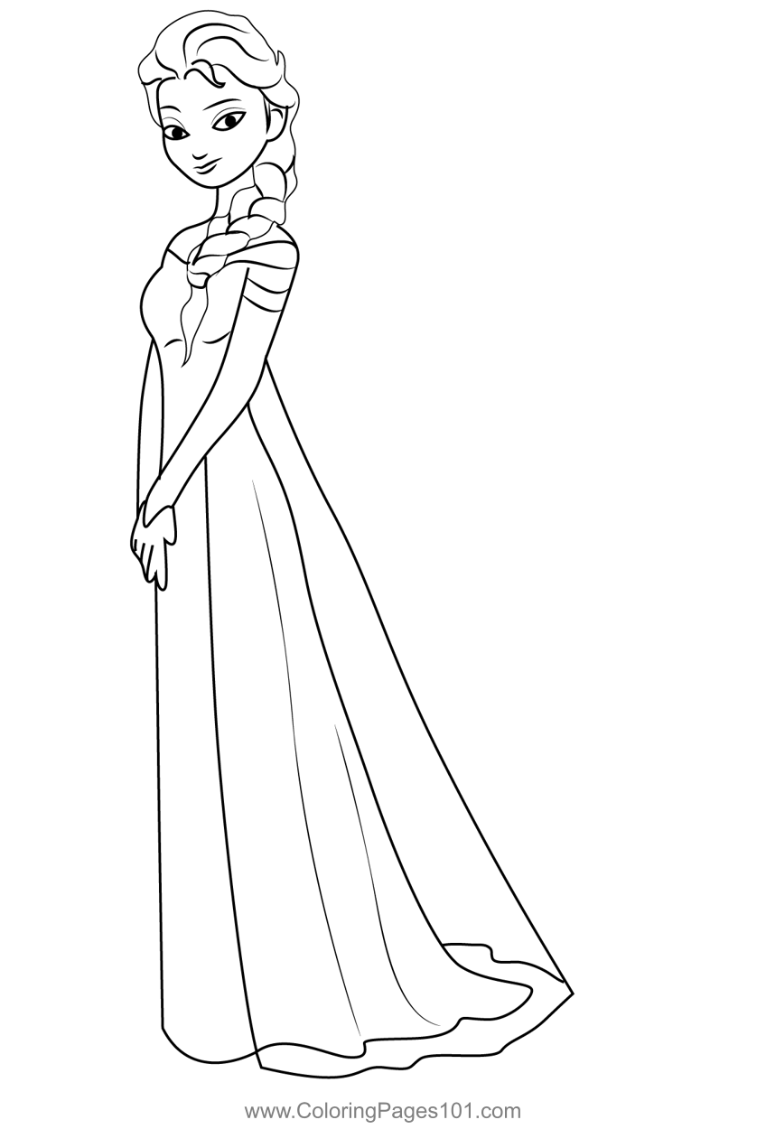 Beautiful Elsa Coloring Page For Kids Free Frozen Printable Coloring Beautiful Elsa Coloring Page For Kids Free Frozen Printable Coloring