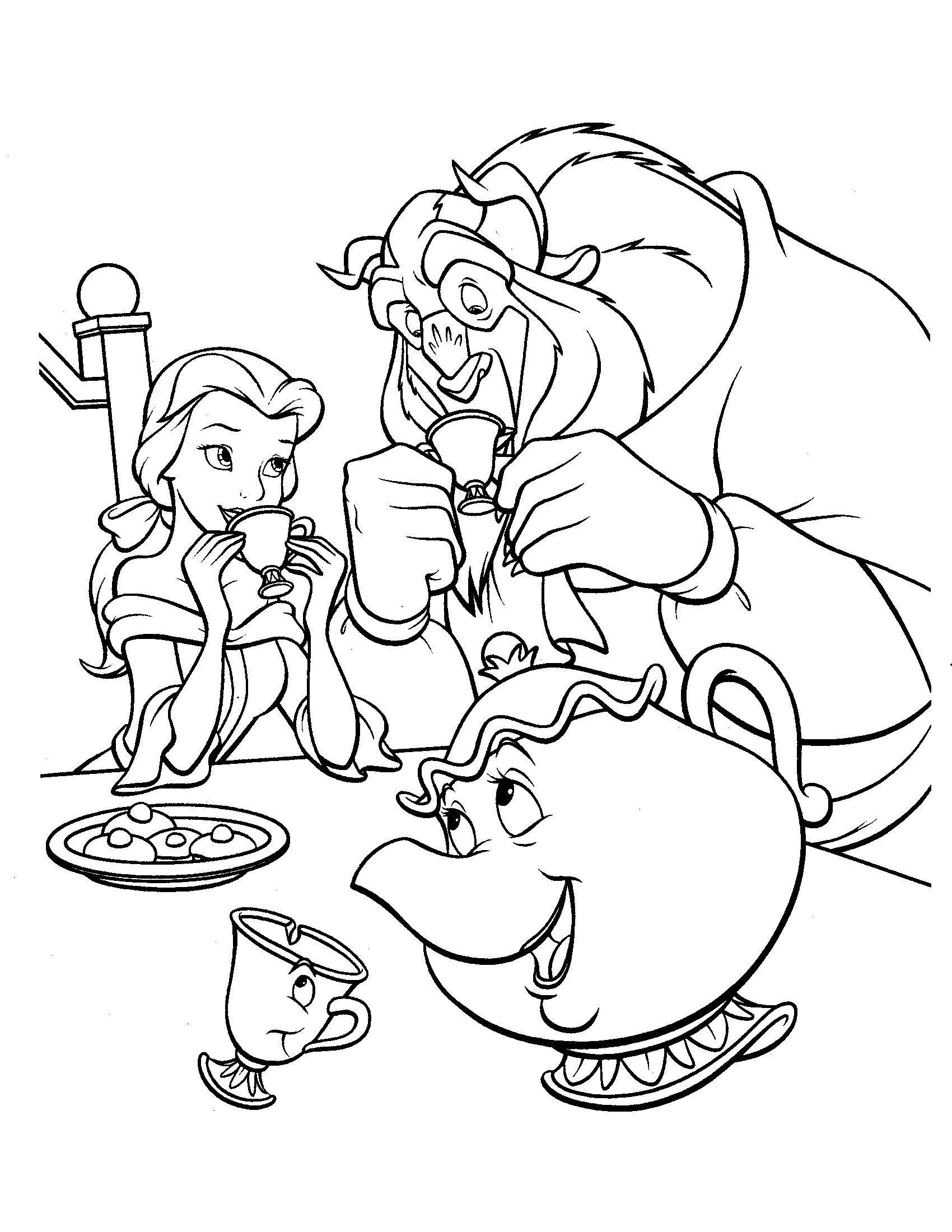 Beauty And The Beast Printable Coloring Pages Beauty And The Beast Printable Coloring Pages