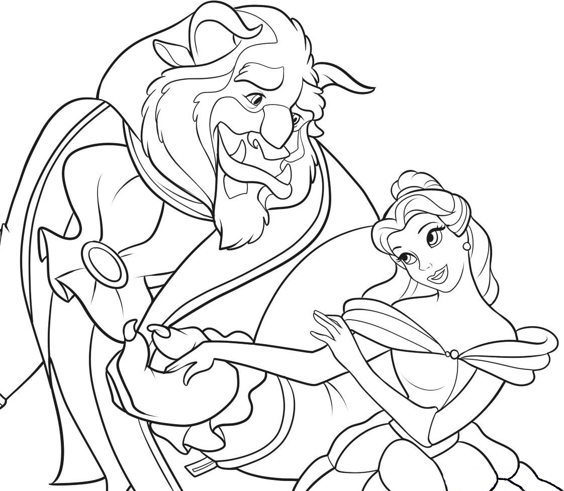 Beauty And The Beast Printable Coloring Pages Beauty And The Beast Printable Coloring Pages