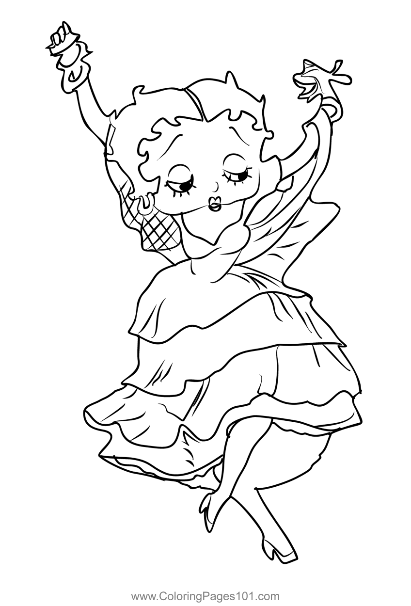 Betty Boop 1 Coloring Page For Kids Free Betty Boop Printable Betty Boop 1 Coloring Page For Kids Free Betty Boop Printable