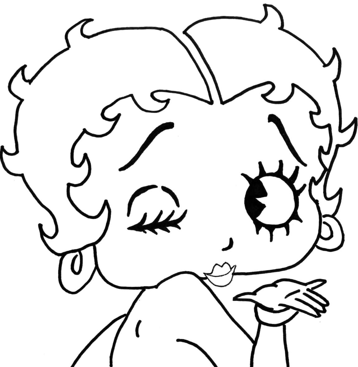 Betty Boop Printable Coloring Pages Betty Boop Printable Coloring Pages