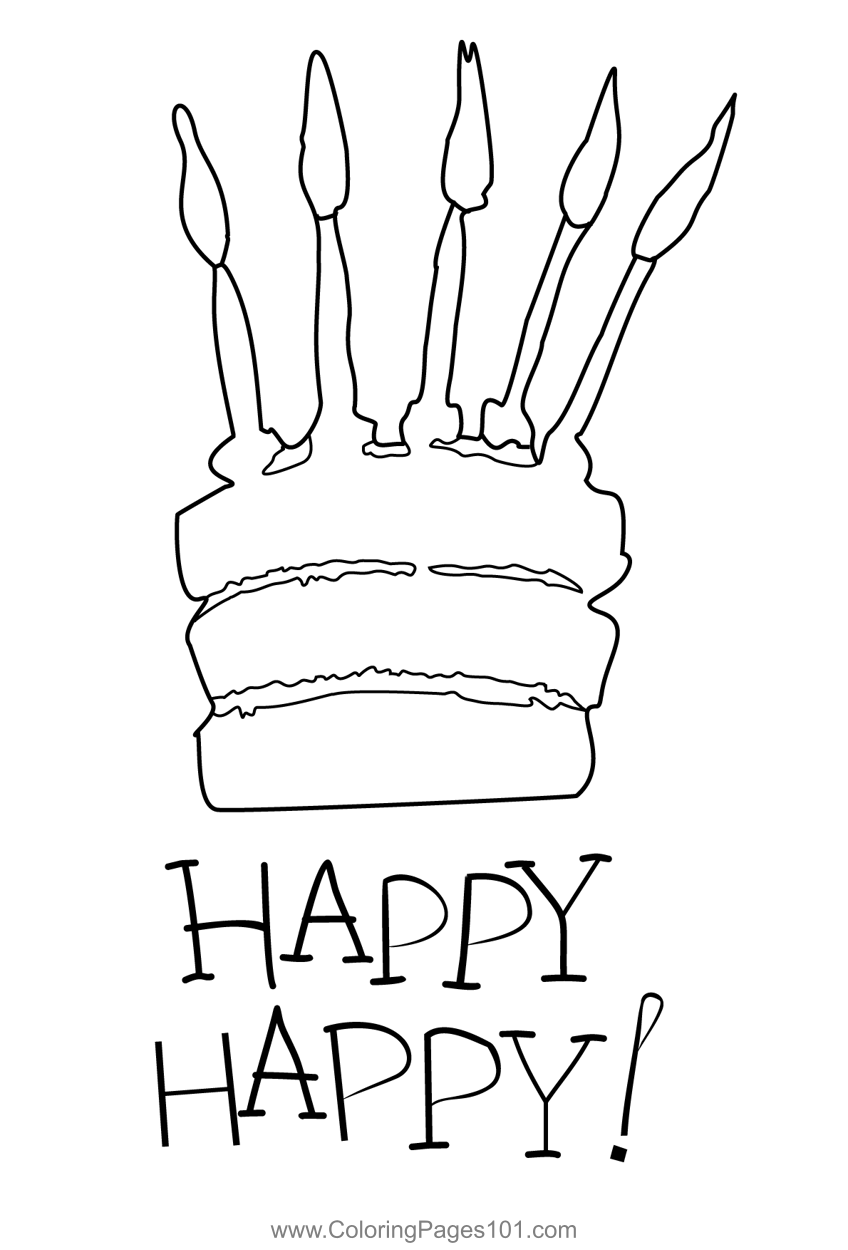 Birthday Cake Coloring Page For Kids Free Birthday Printable Coloring Birthday Cake Coloring Page For Kids Free Birthday Printable Coloring