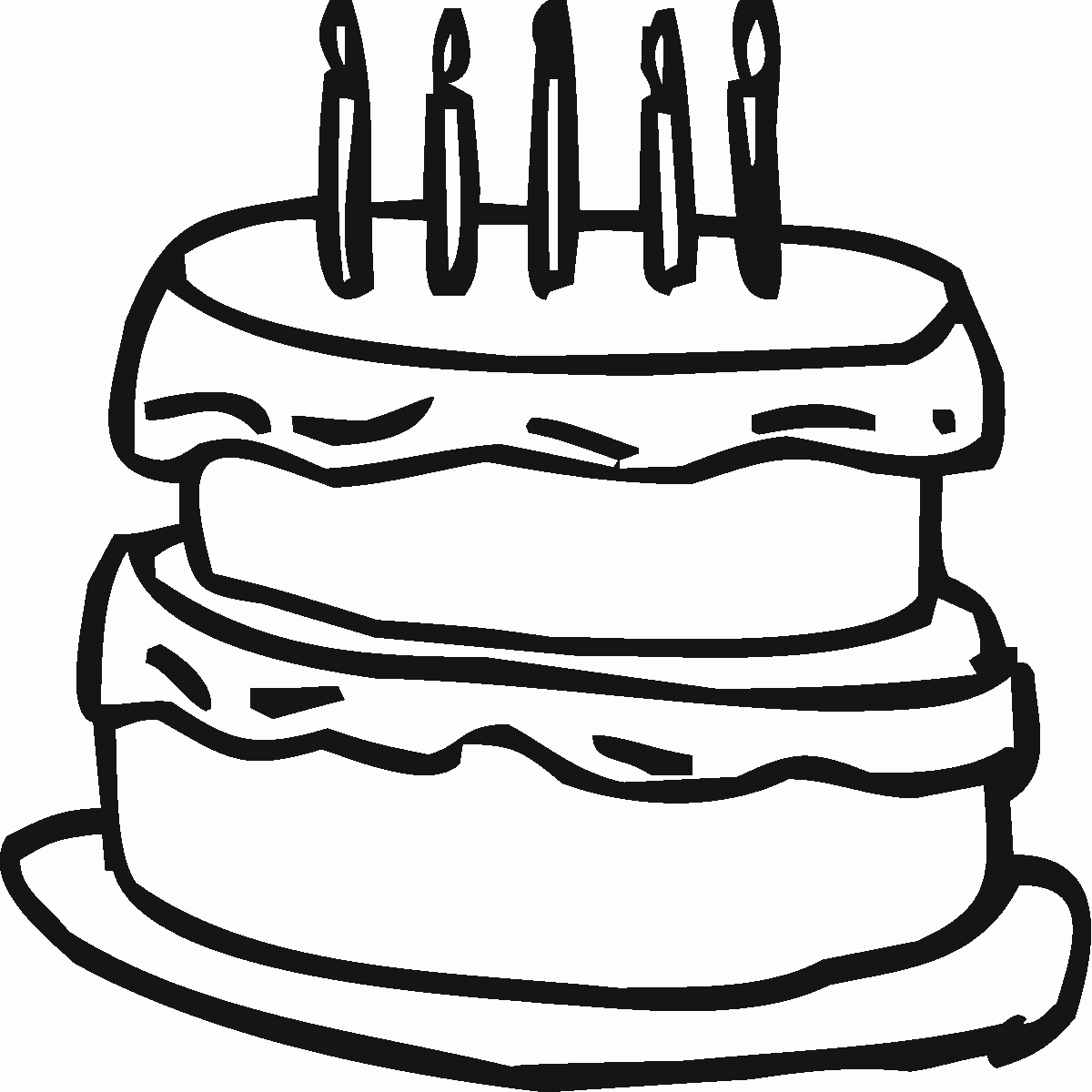 Birthday Cake Colouring Pages ClipArt Best Birthday Cake Colouring Pages ClipArt Best