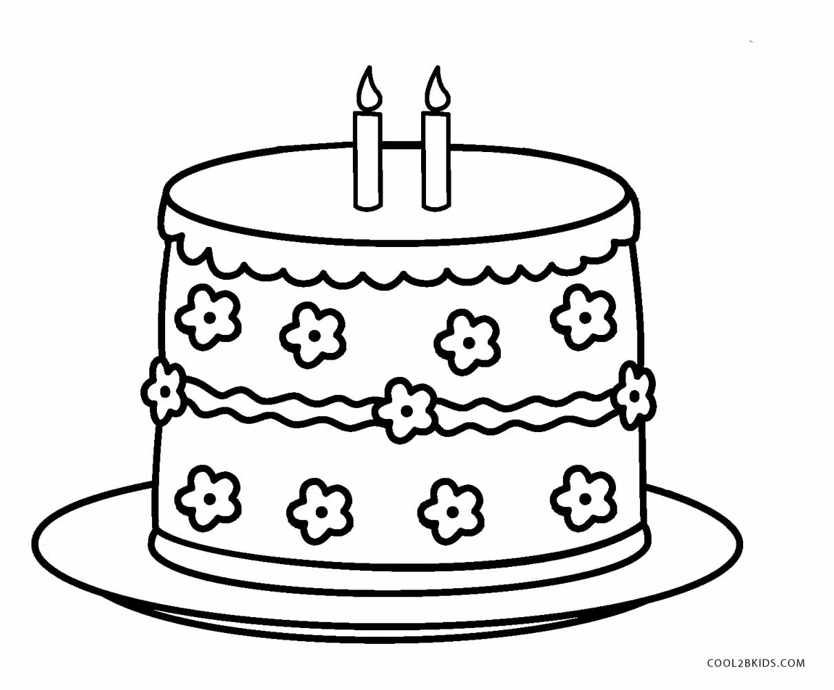 Birthday Cake Printable Coloring Pages Printable World Holiday Birthday Cake Printable Coloring Pages Printable World Holiday