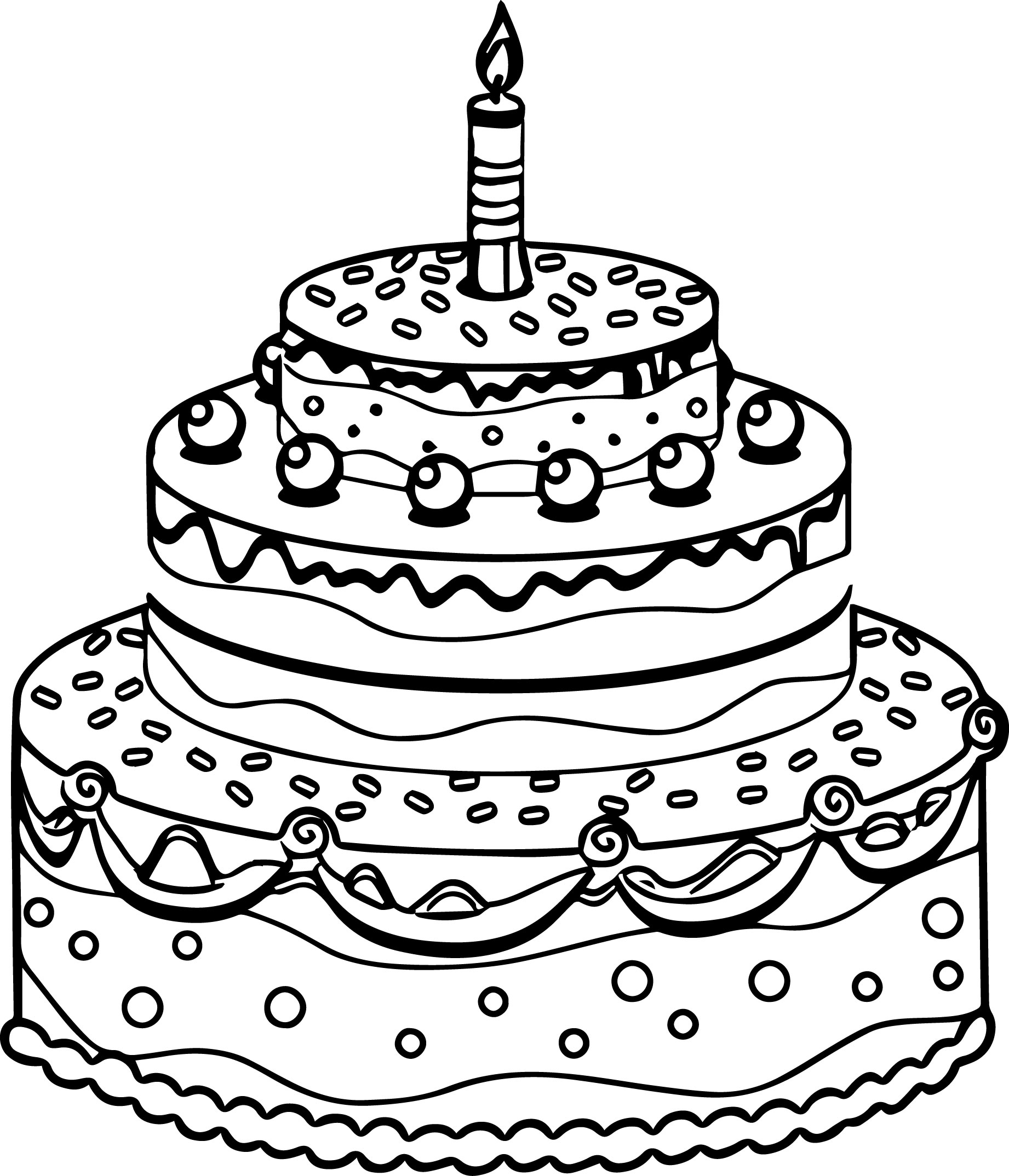 Birthday Cake Printable Coloring Pages Birthday Cake Printable Coloring Pages