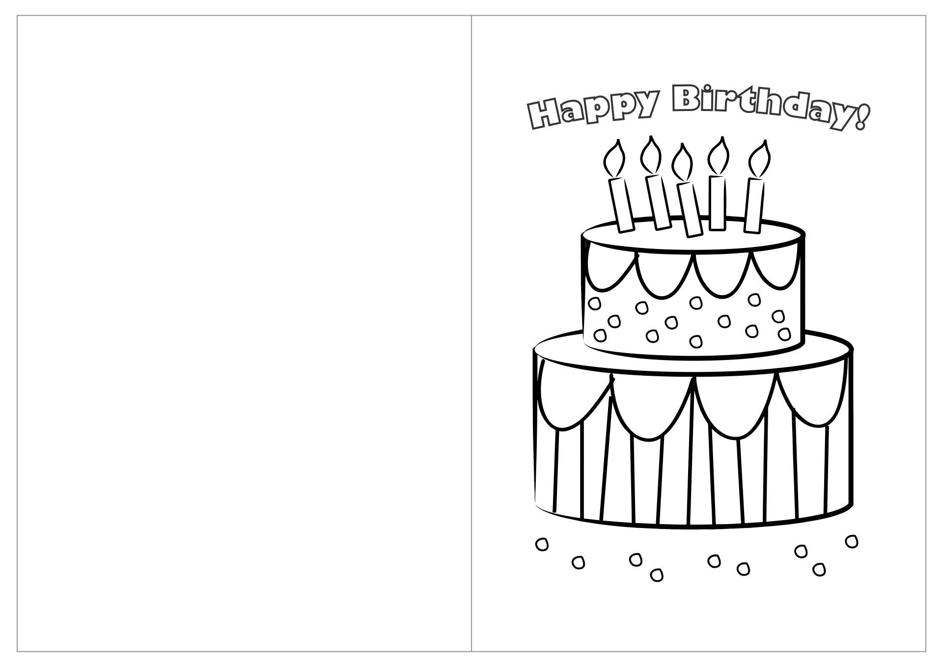 Birthday Cards To Color 12 Free PDF Printables Printablee Happy Birthday Cards To Color 12 Free PDF Printables Printablee Happy