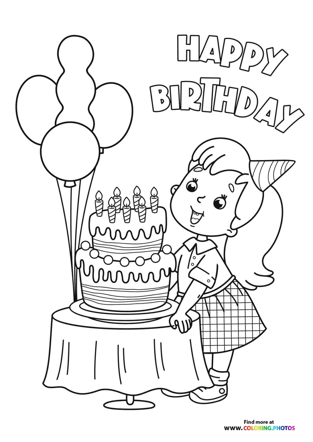 Free Printable Birthday Color Pages Free Printable Birthday Color Pages