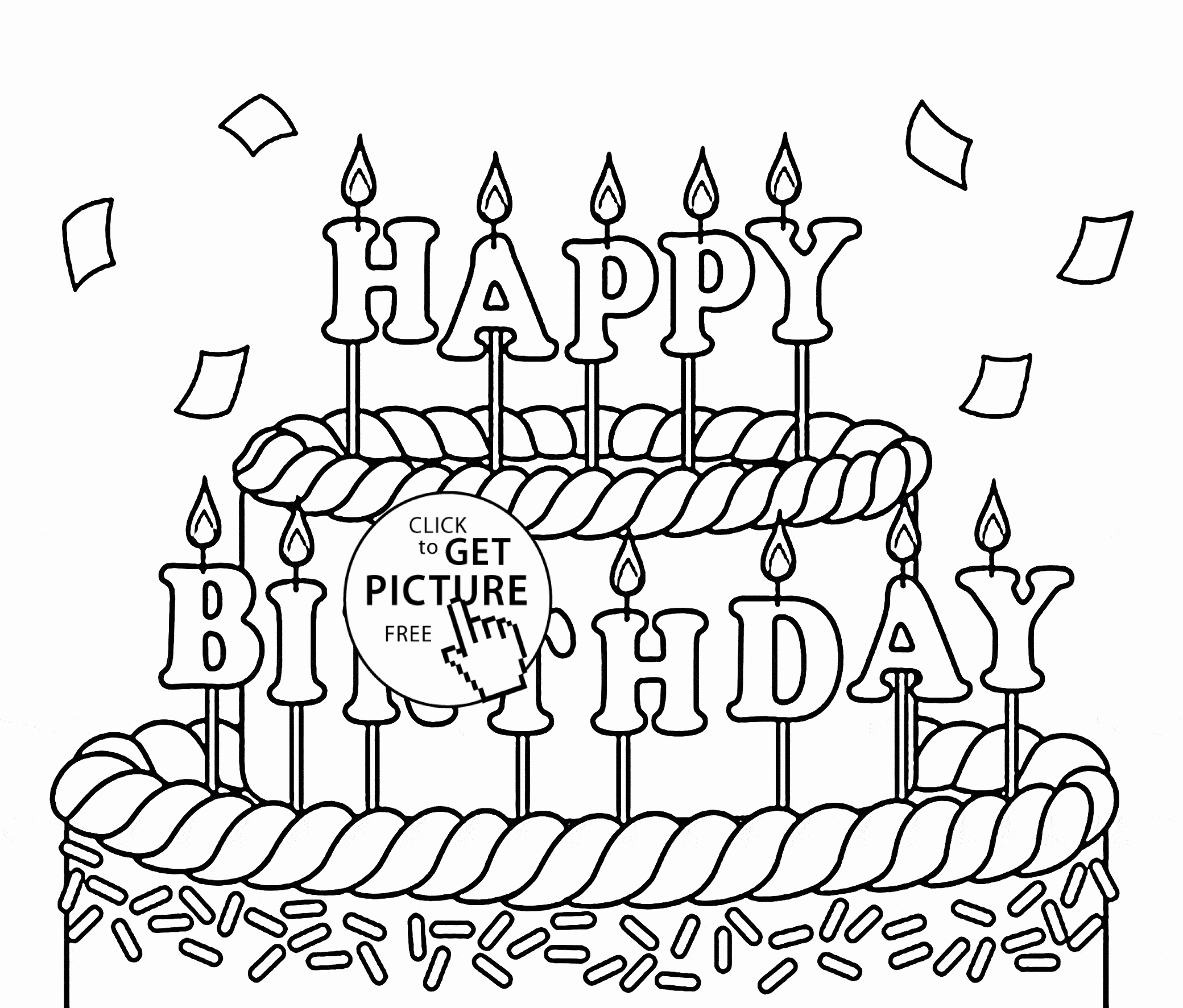 Birthday Printables To Color Birthday Printables To Color
