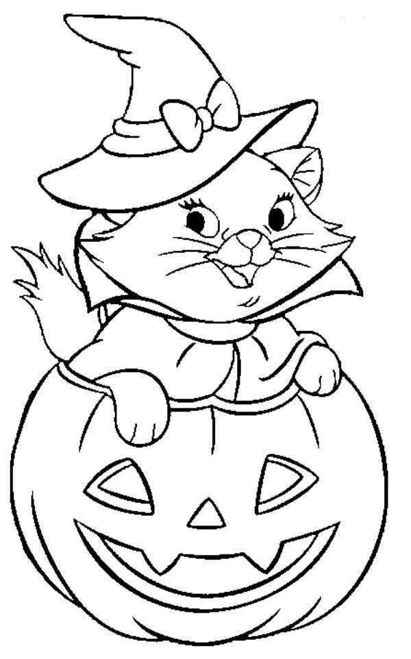 Black Cat Witch Coloring Pages Free Printable Coloring Pages